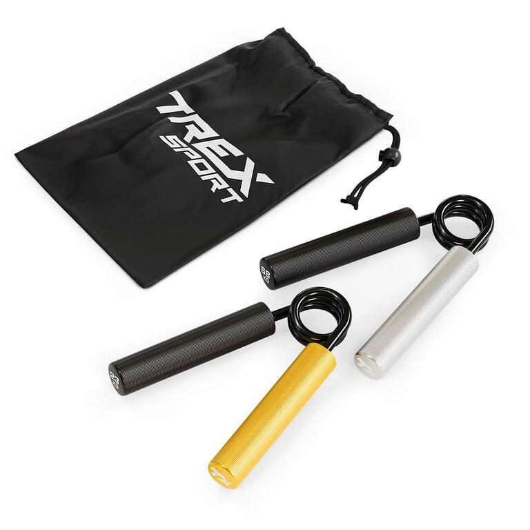 Ściskacze aluminiowe do ćwiczeń dłoni Trex Sport 2 szt. opór 45/90kg