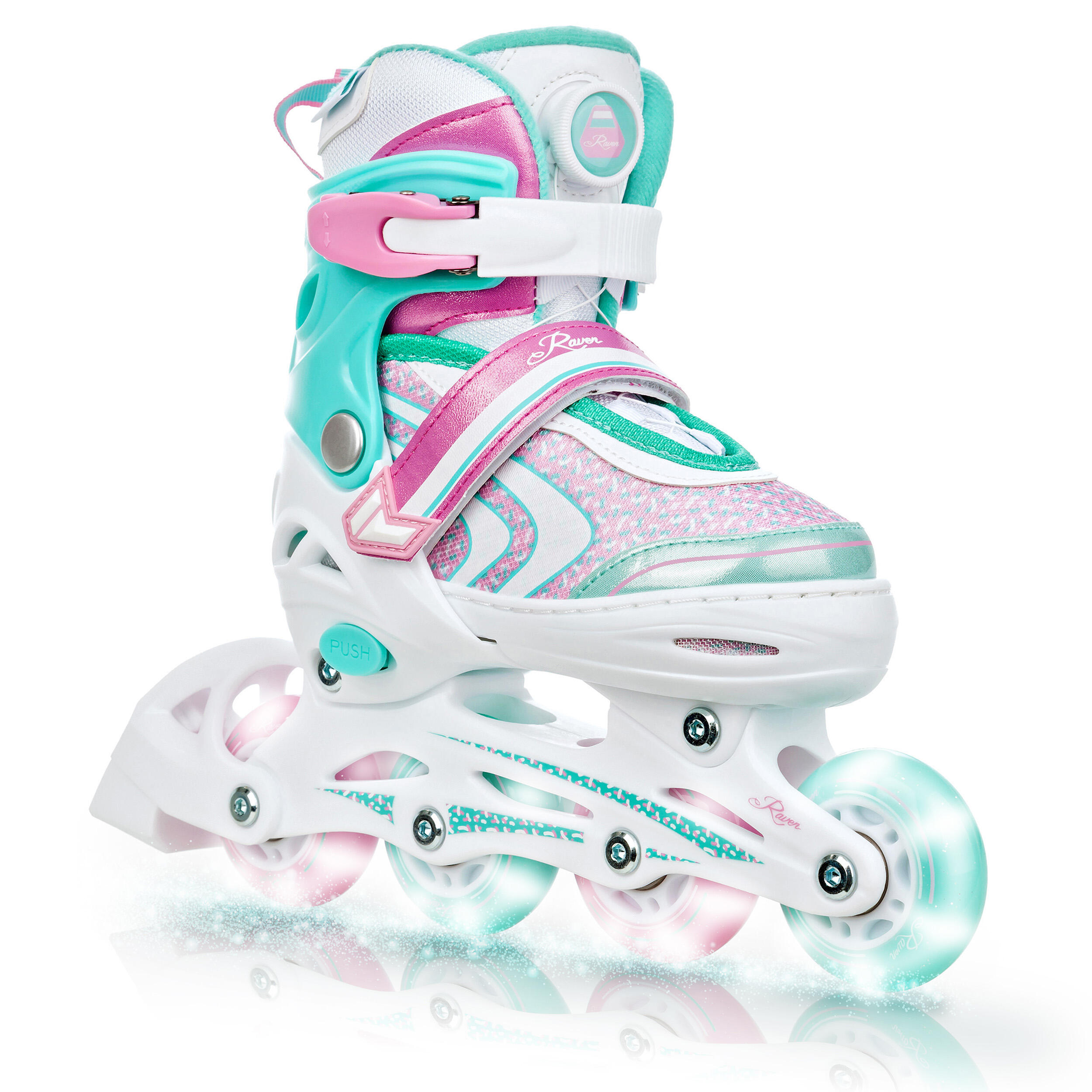 Rolki Regulowane Raven Lia PLUS Świecące Kółka