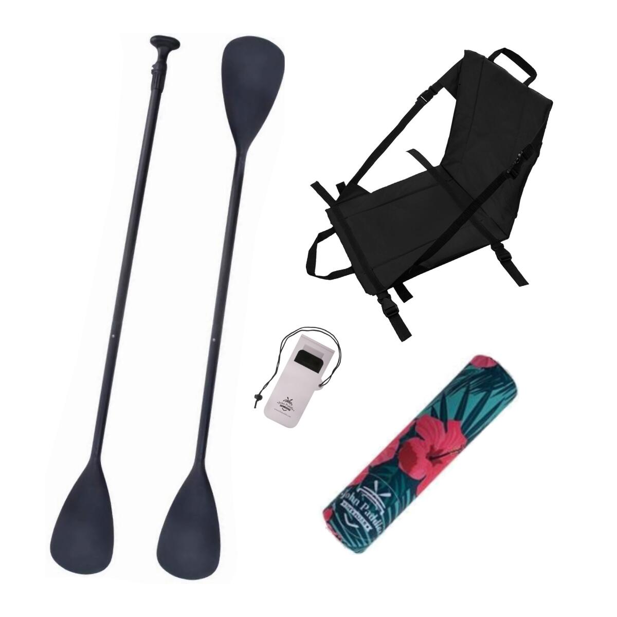 SUP/Kajak John Paddle V2 170-210/225cm + Siedzisko + odbijacz Flowers + etui