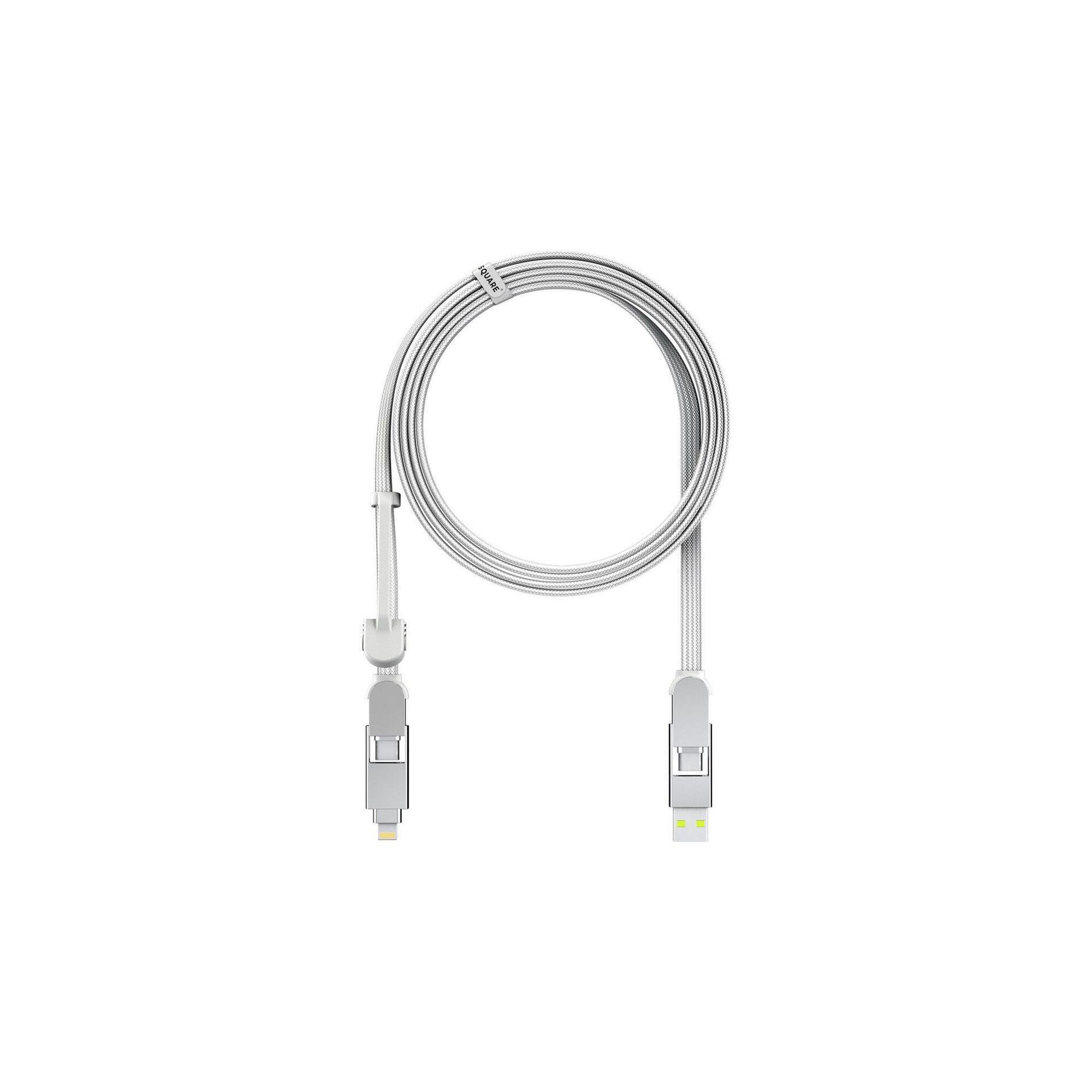 Uniwersalny kabel do ładowania iPhone, Samsung inCharge XL 2m USB, USB-C