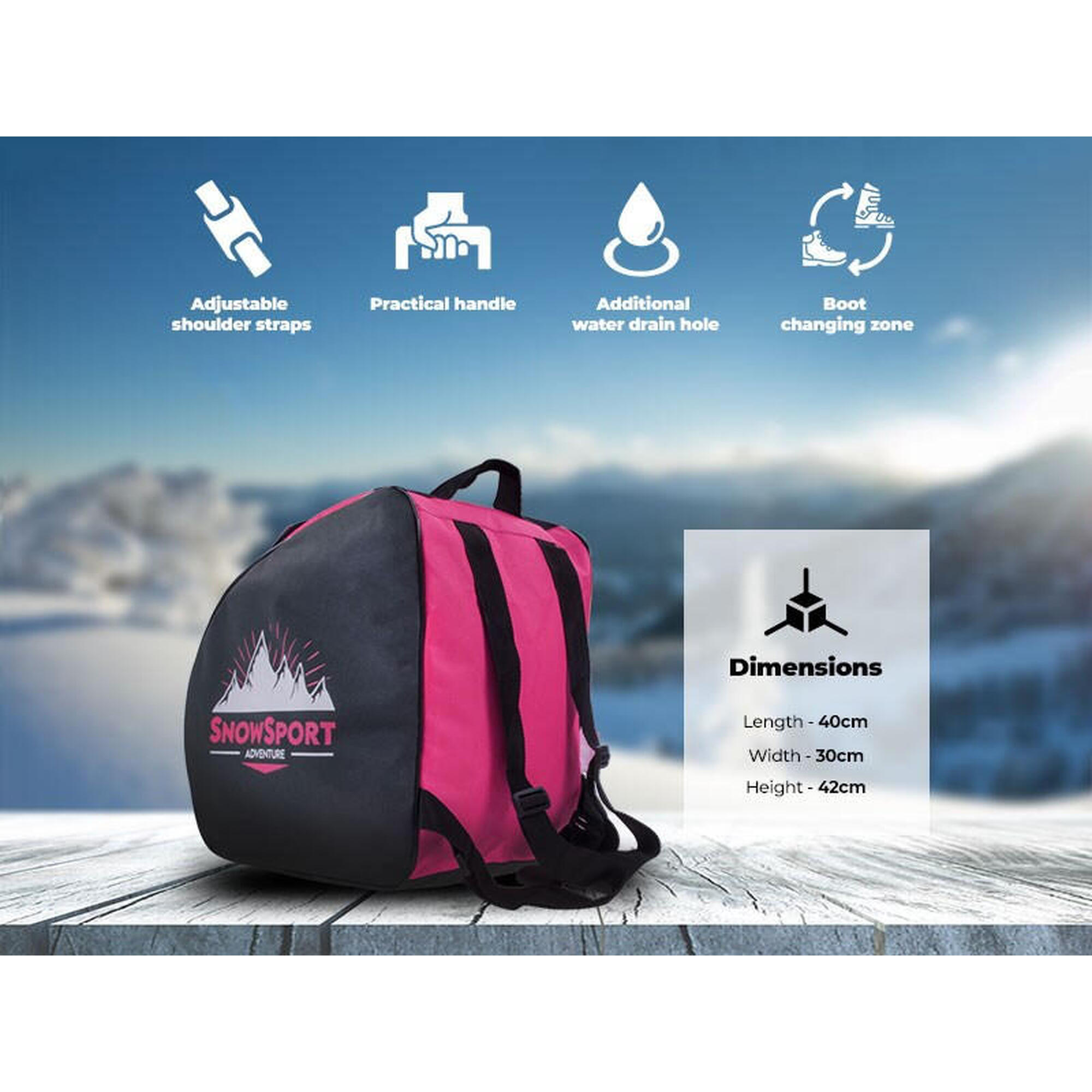 Pokrowiec na buty narciarskie Snowsport BootBag Pink 2022