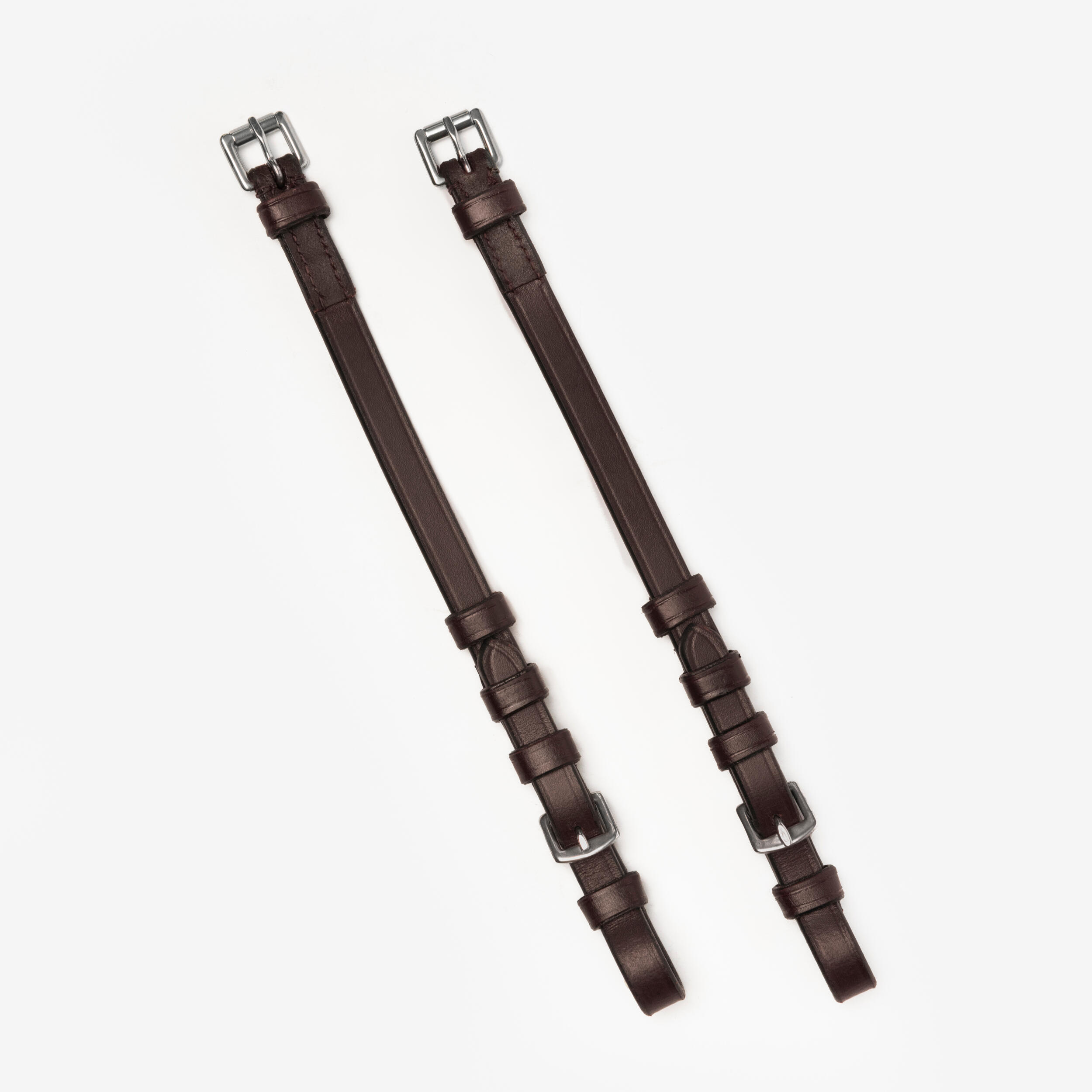 Paski policzkowe do ogłowia dla konia i kuca model 580 i 900 brązowe