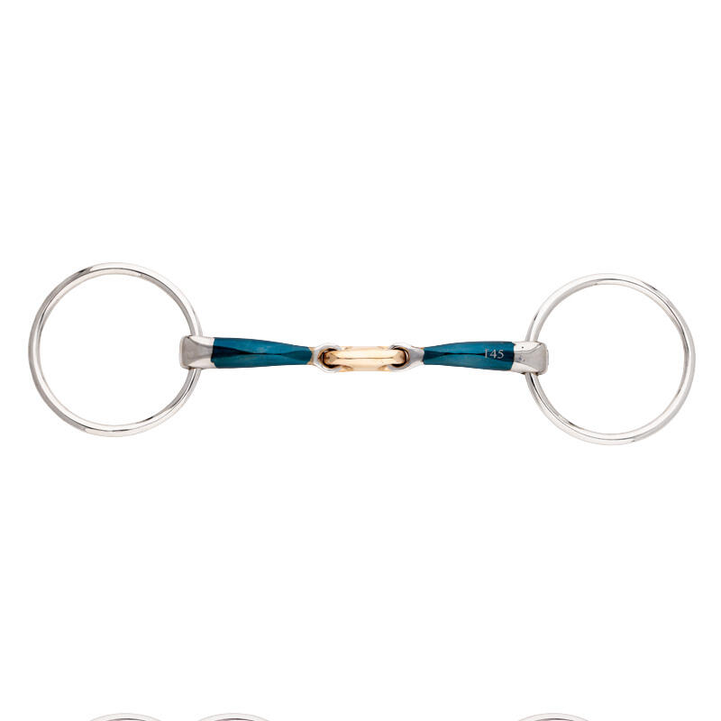 2 pierścieniowe wędzidło dla koni z podwójnym łamaniem Kavalkade Bradoon Ergonom