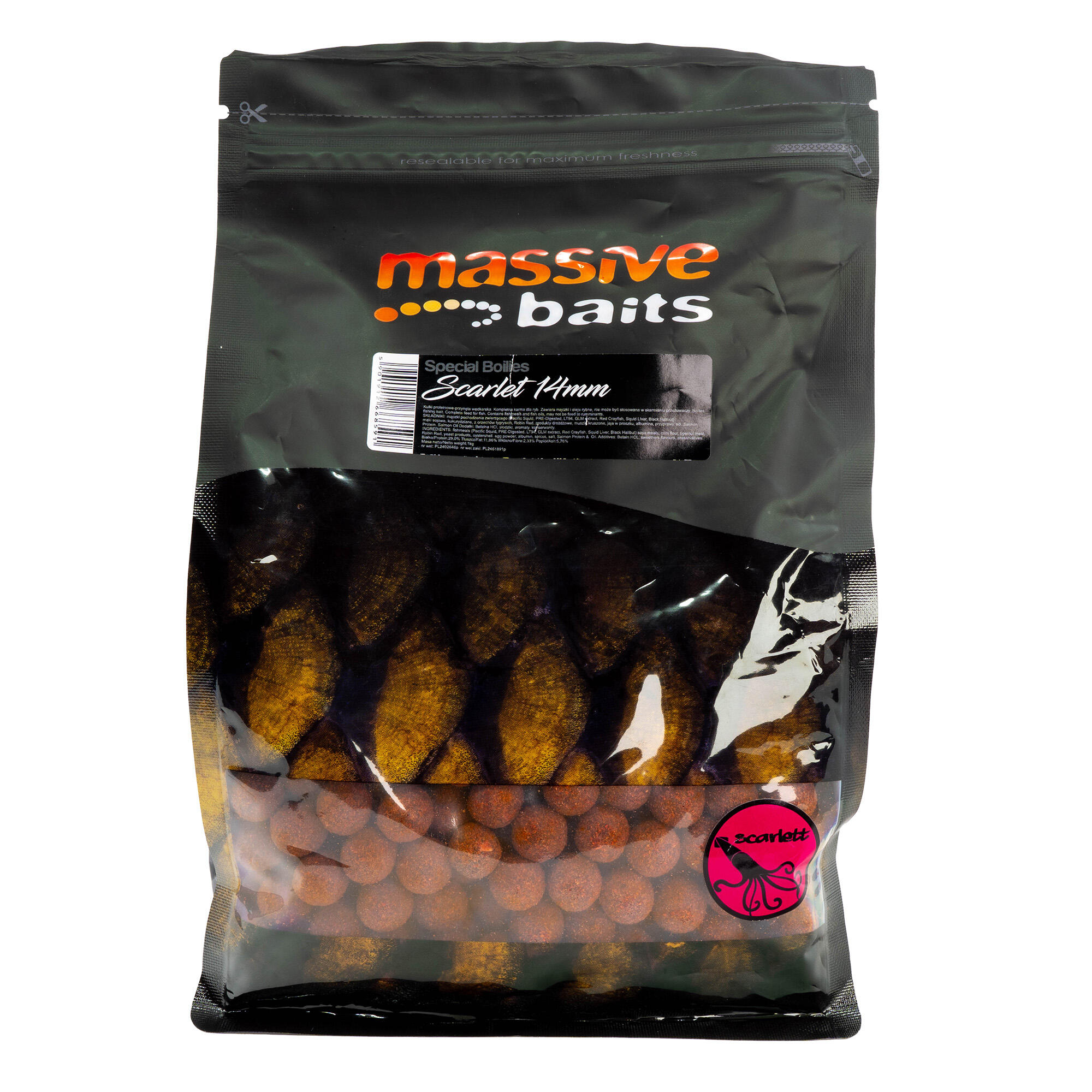 Kulki Massive Baits Special Boilies Scarlett 14Mm 1Kg