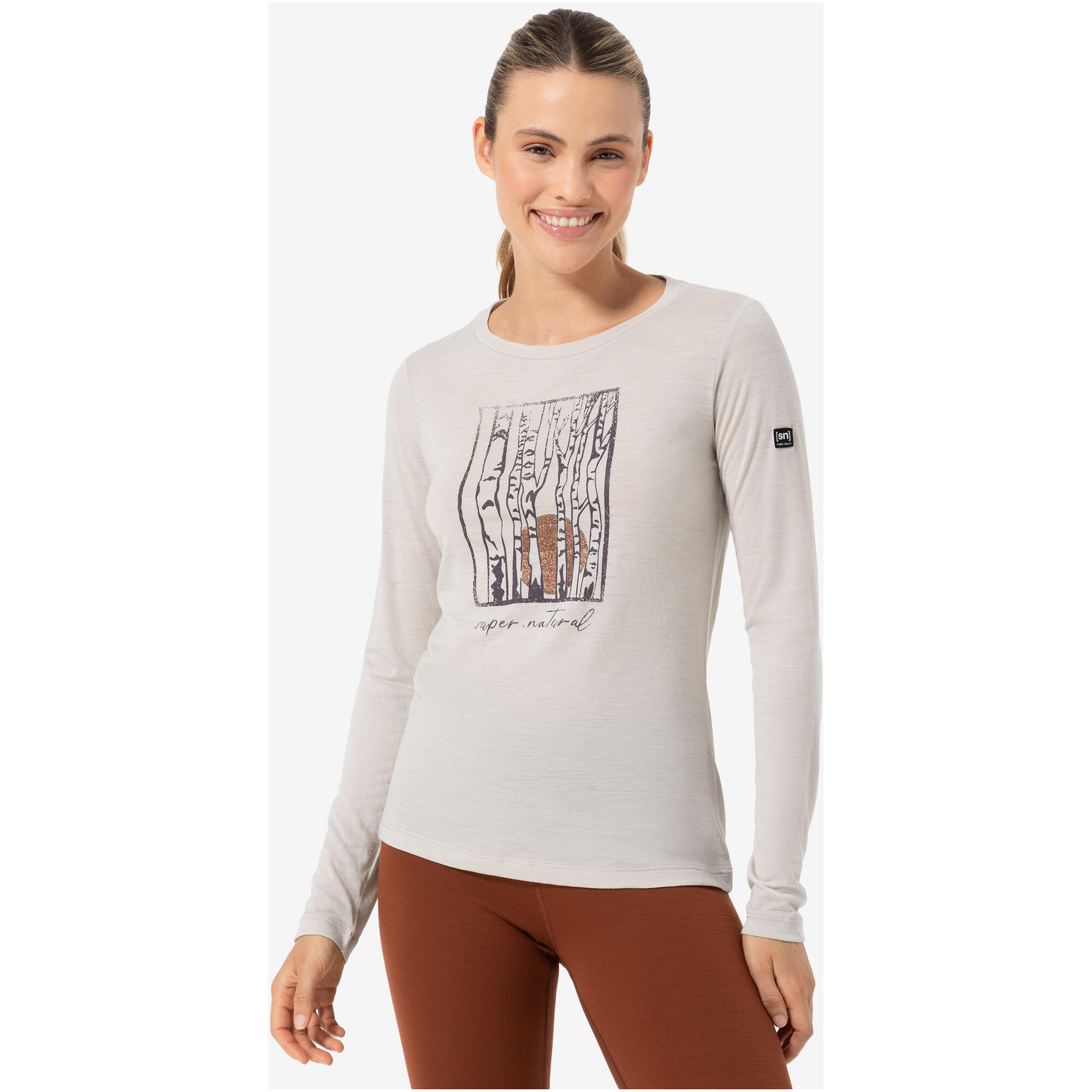 Koszulka z długim rękawem damska SUPER.NATURAL W Sunbirch LS