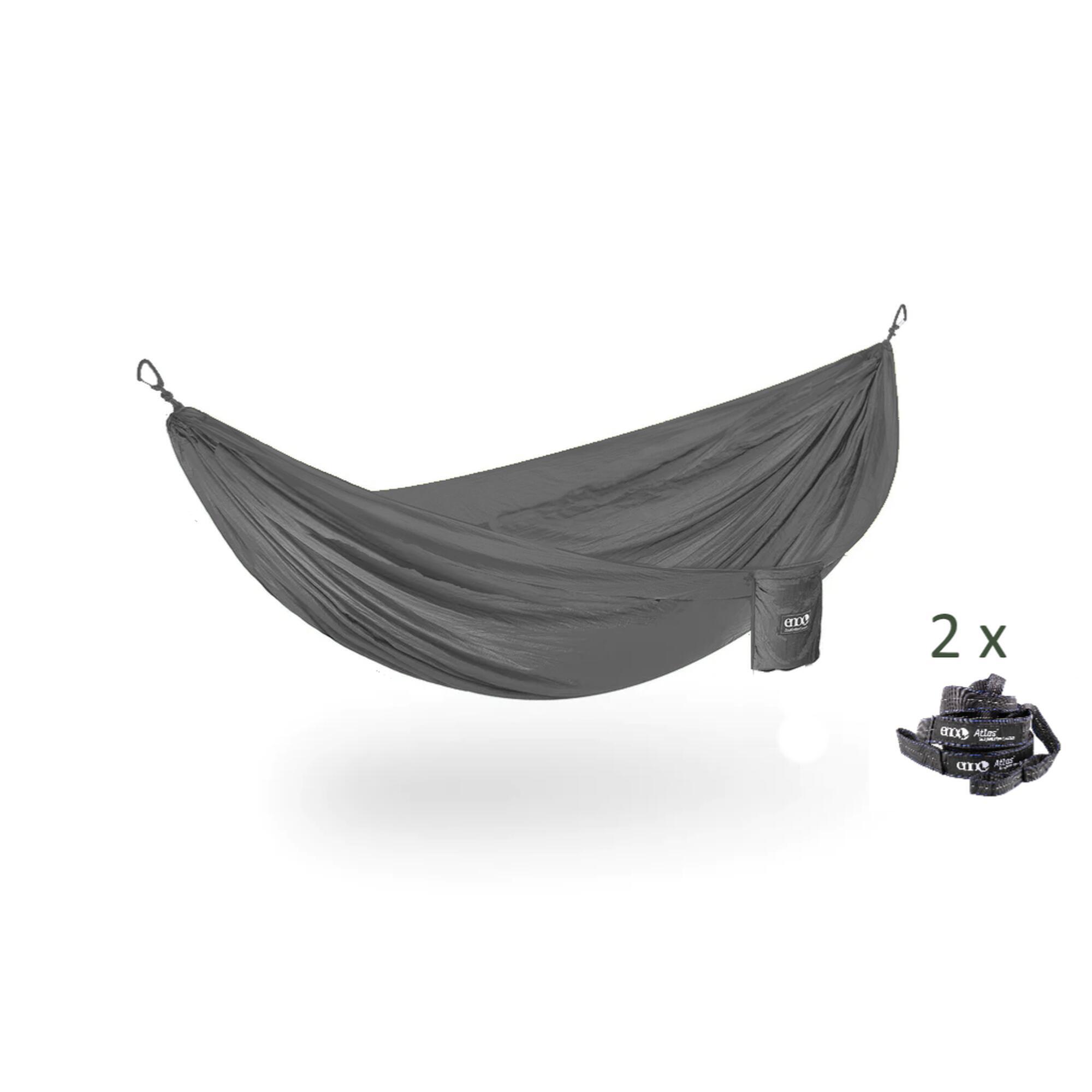 Hamak turystyczny ENO TravelNest Hammock & Straps Combo - charcoal