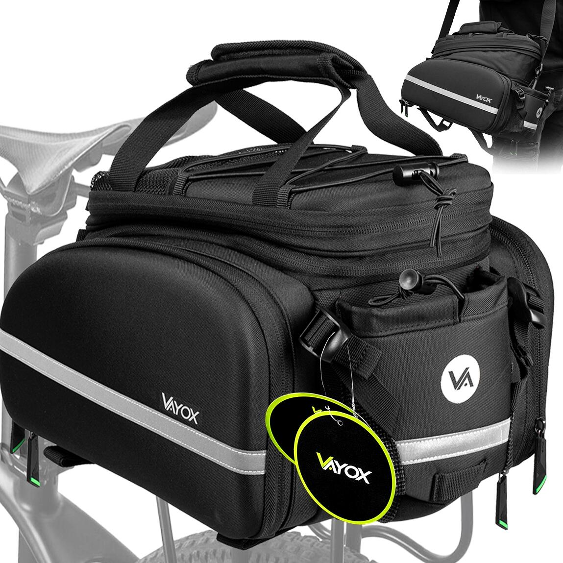 Torba rowerowa na bagażnik VAYOX VA0346 wodoodporna rozkładana 35L