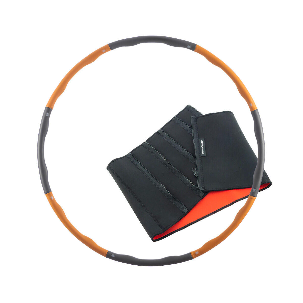 Pack Składane Koło Hula Hoop z Piankowym Pokryciem i Wyszczuplający Pas Sportowy