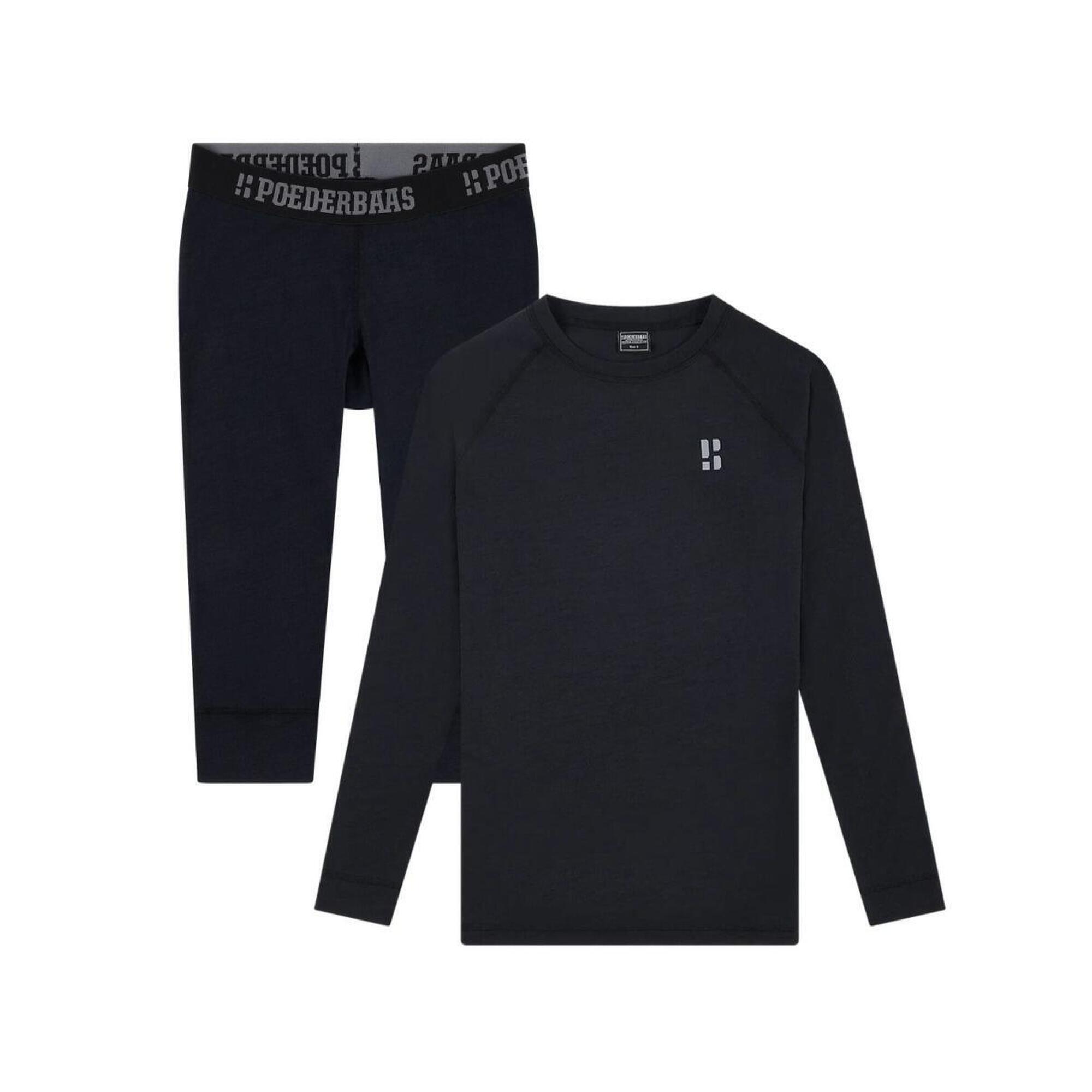 Koszulka z wełny merynosów termoutwardzalna – damska – koszula + legginsy 3/4