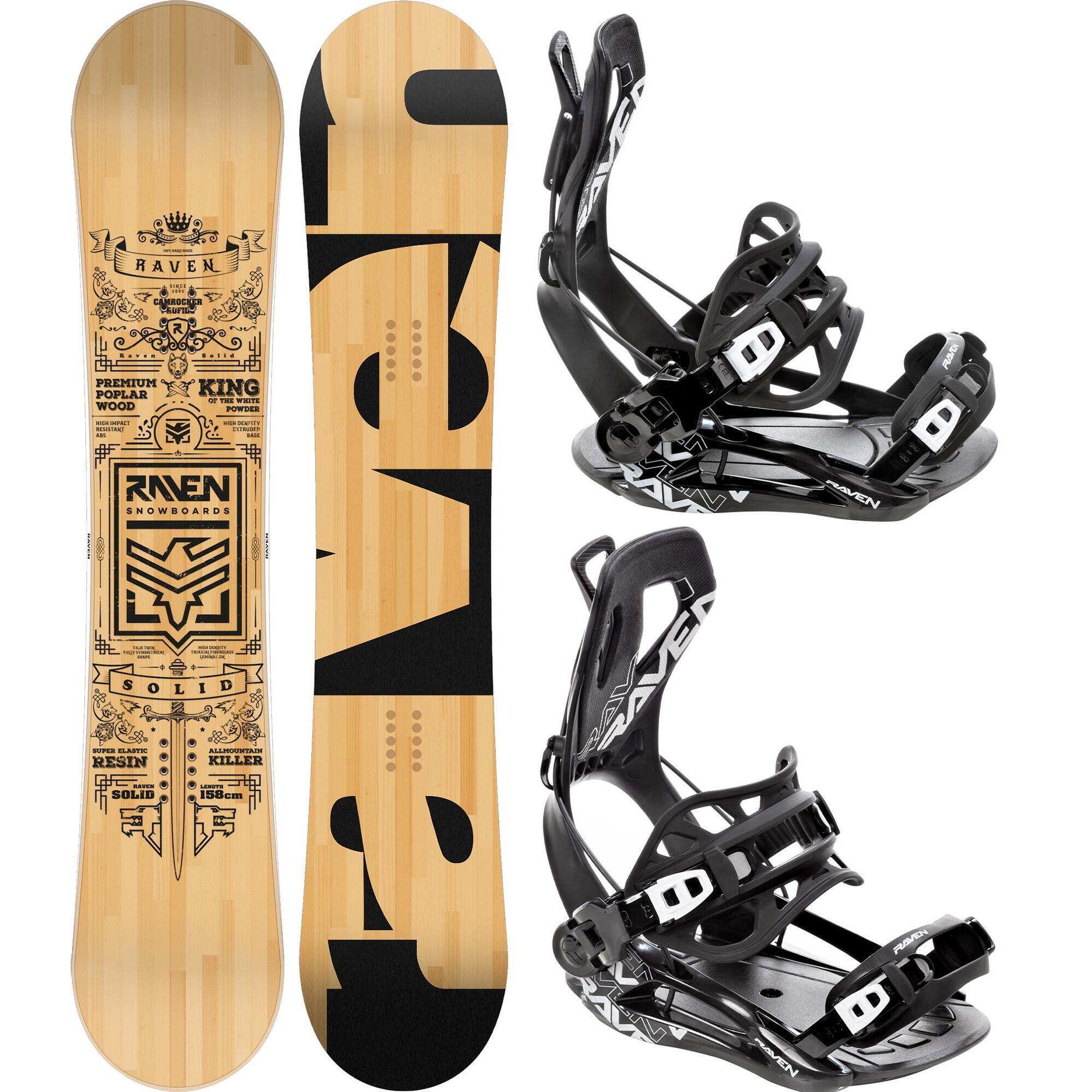 Zestaw Deska snowboardowa Raven Solid Classic + wiązania Raven FT360