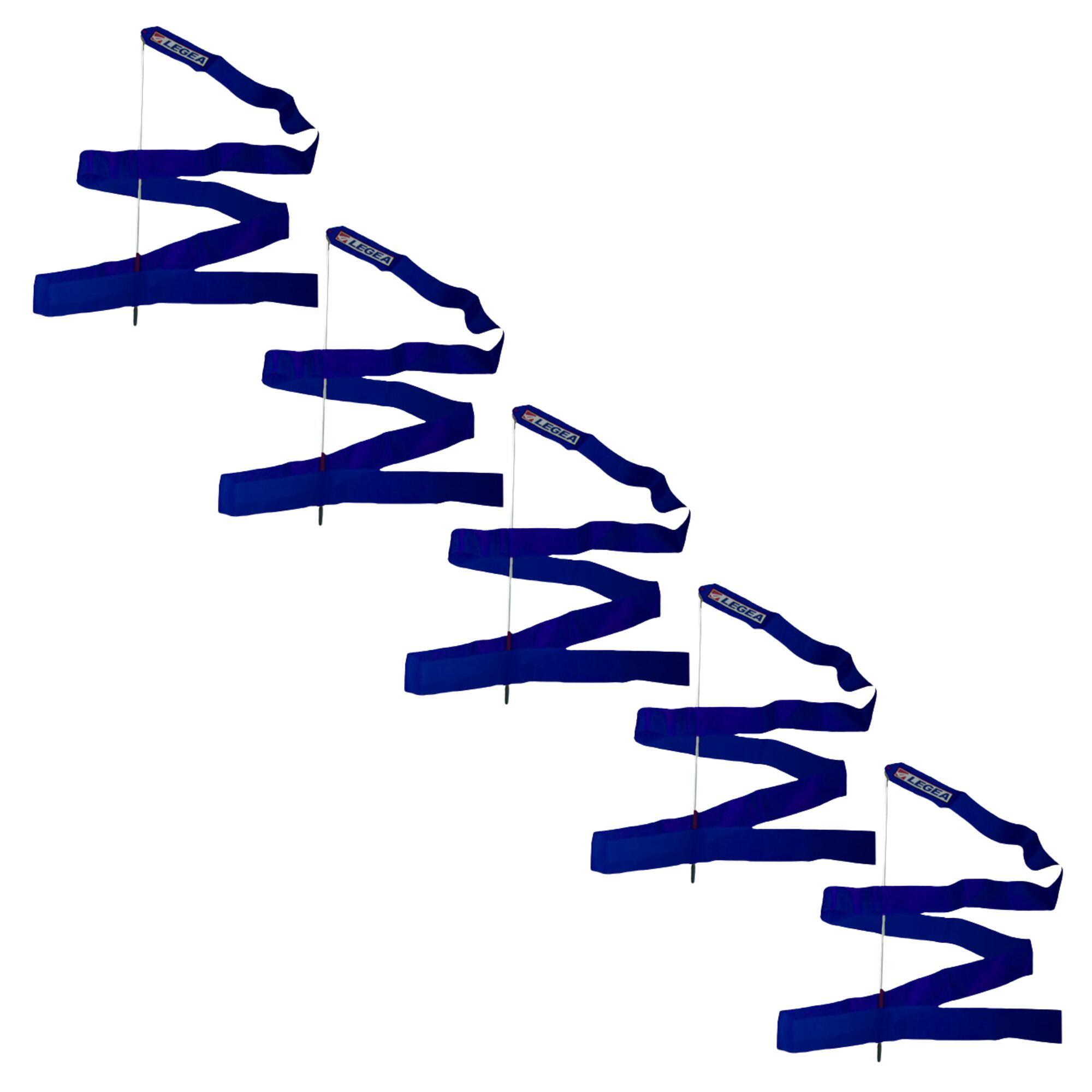 Wstążki gimnastyki artystycznej niebieskie 5 sztuk 6 m