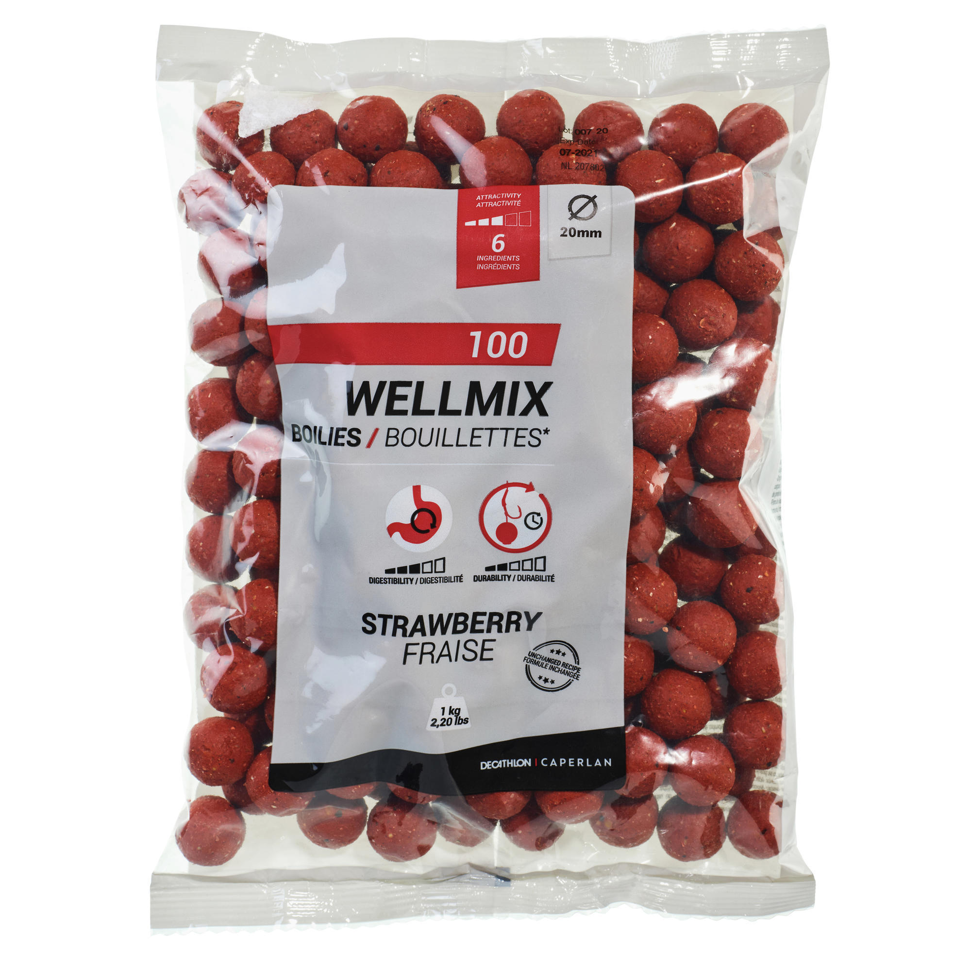 Kulki Caperlan Wellmix 20 mm truskawka 1 kg