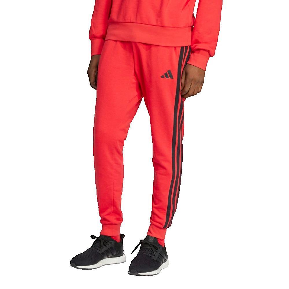 Spodnie Mężczyzna Adidas Essential 3 Stripes czerwony