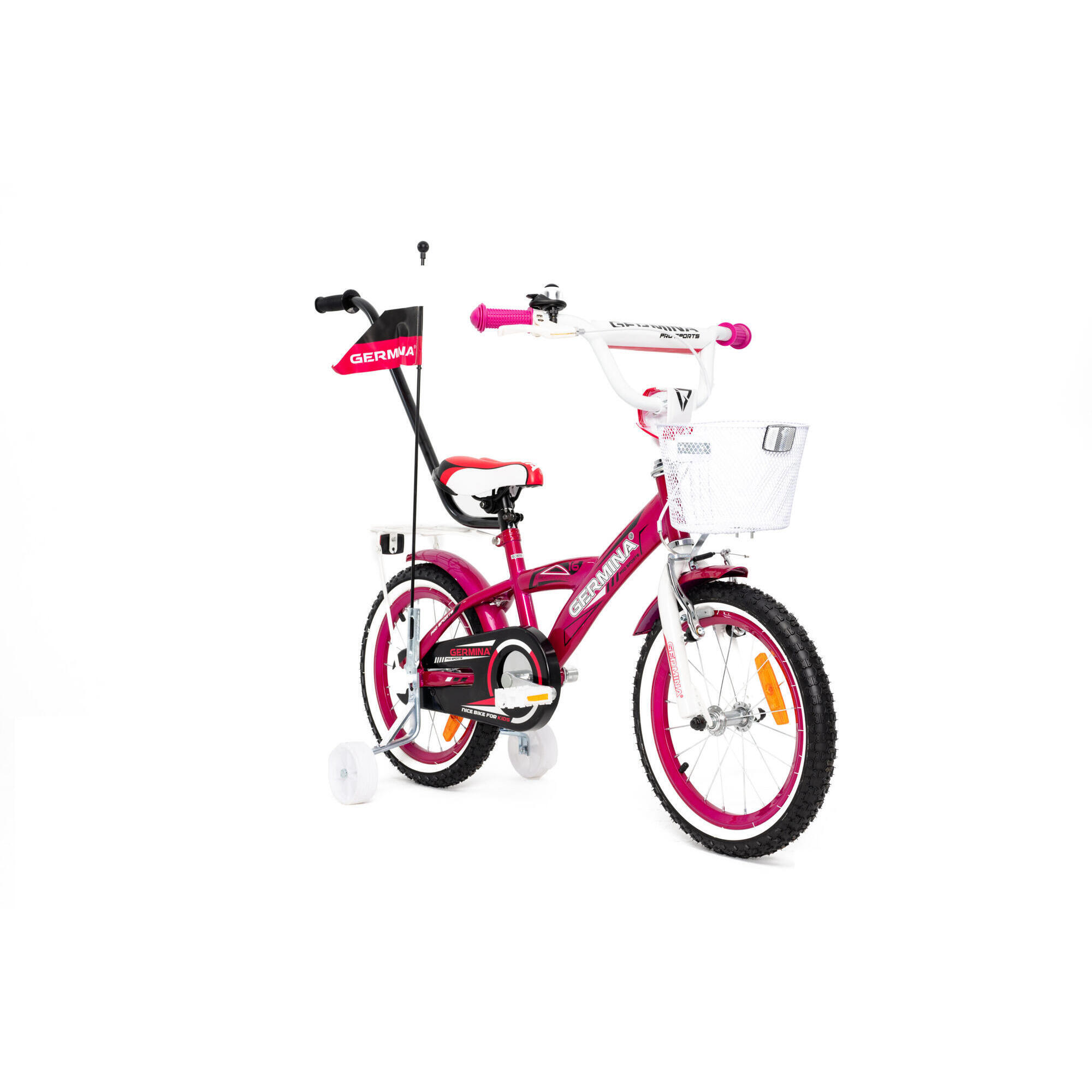 Rower dziecięcy GERMINA 16 BMX dziewczęcy z dodatkami