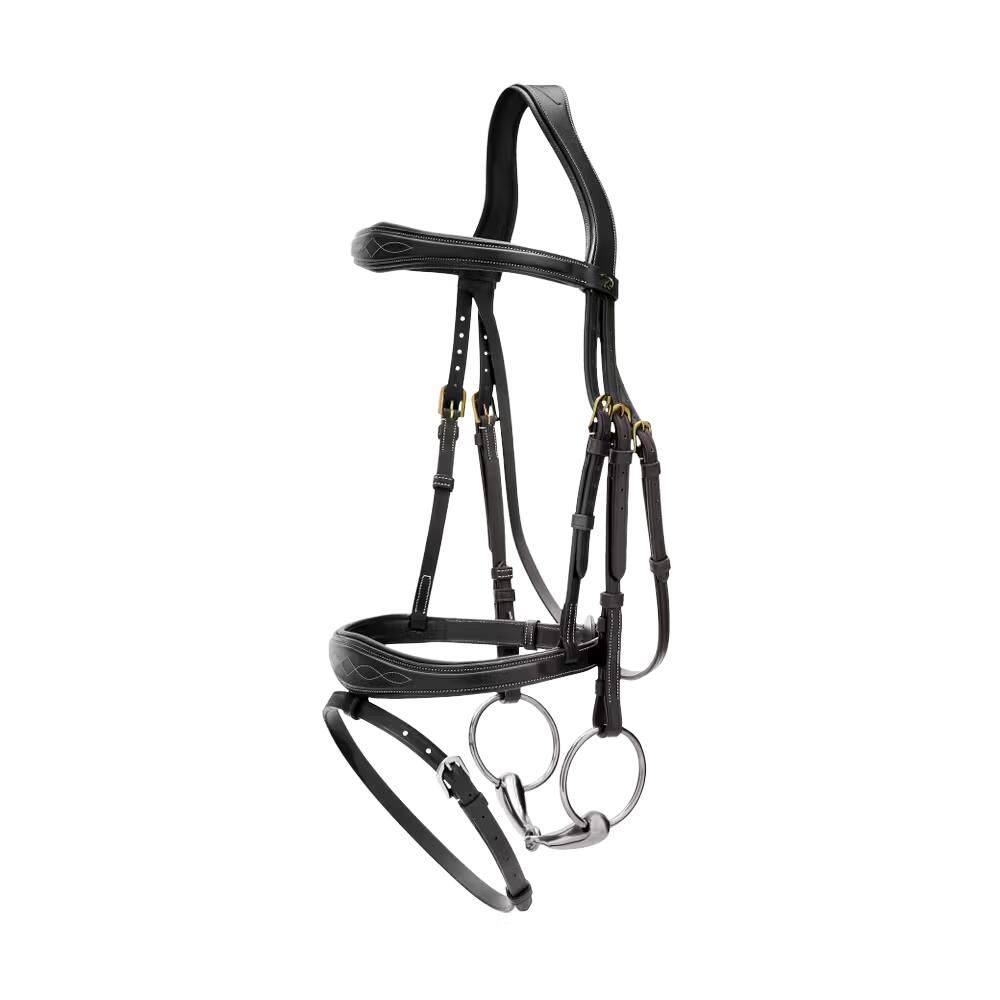 Dy'on Anatomic Flash Noseband Hoofdstel - D Collection Zwart -