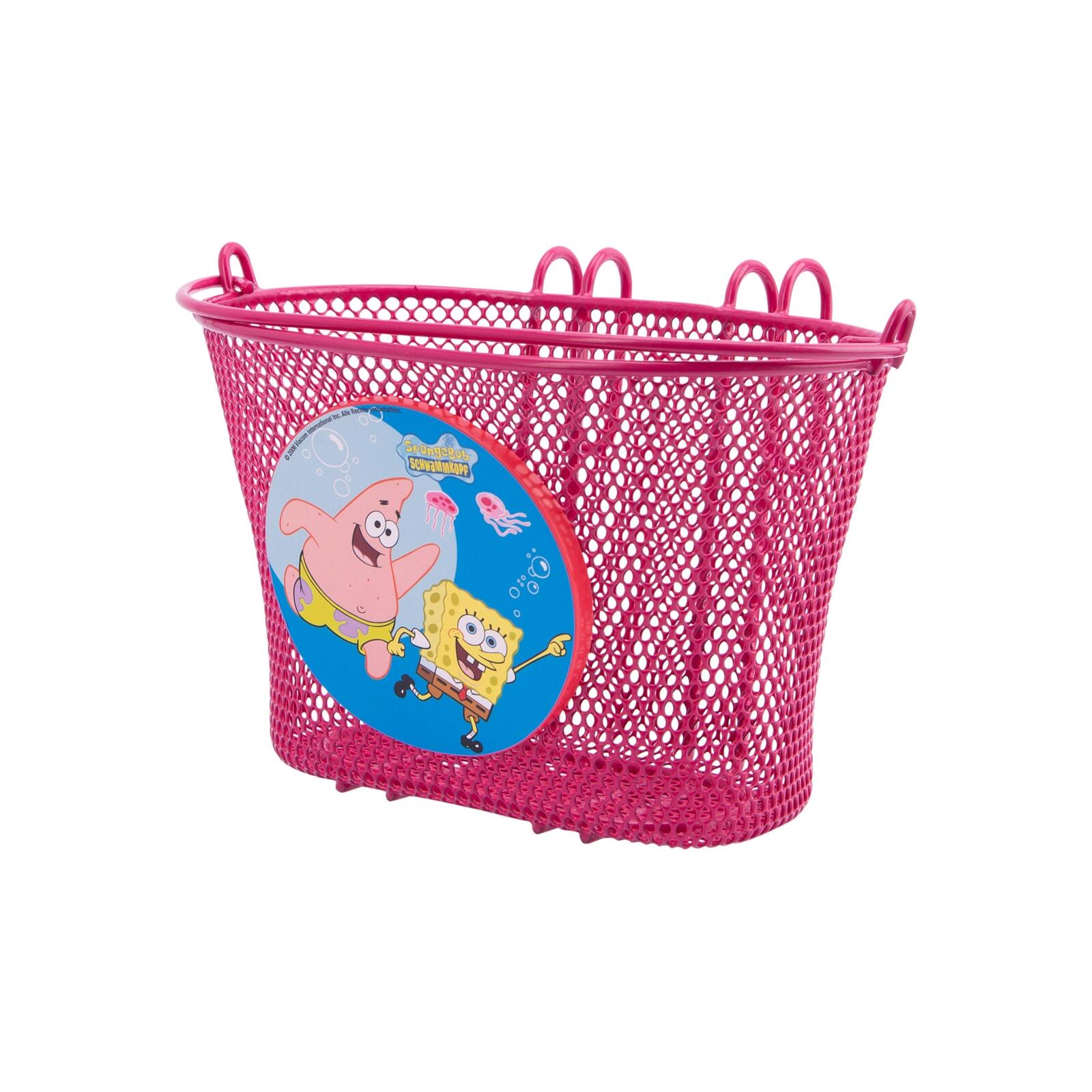 BIKE FASHION kosz rowerowy dla dzieci SpongeBob przedni stal 26 x 17 x 17 cm