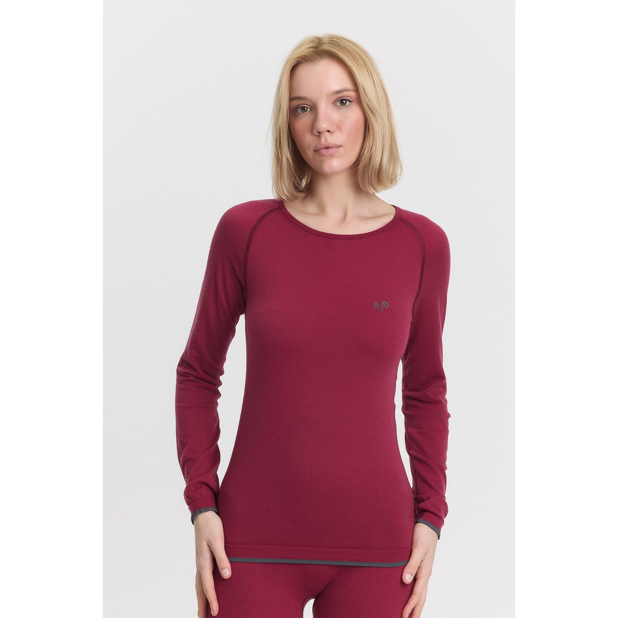Koszulka termoaktywna damska Woolona Life bezszwowa Merino z długim rękawem