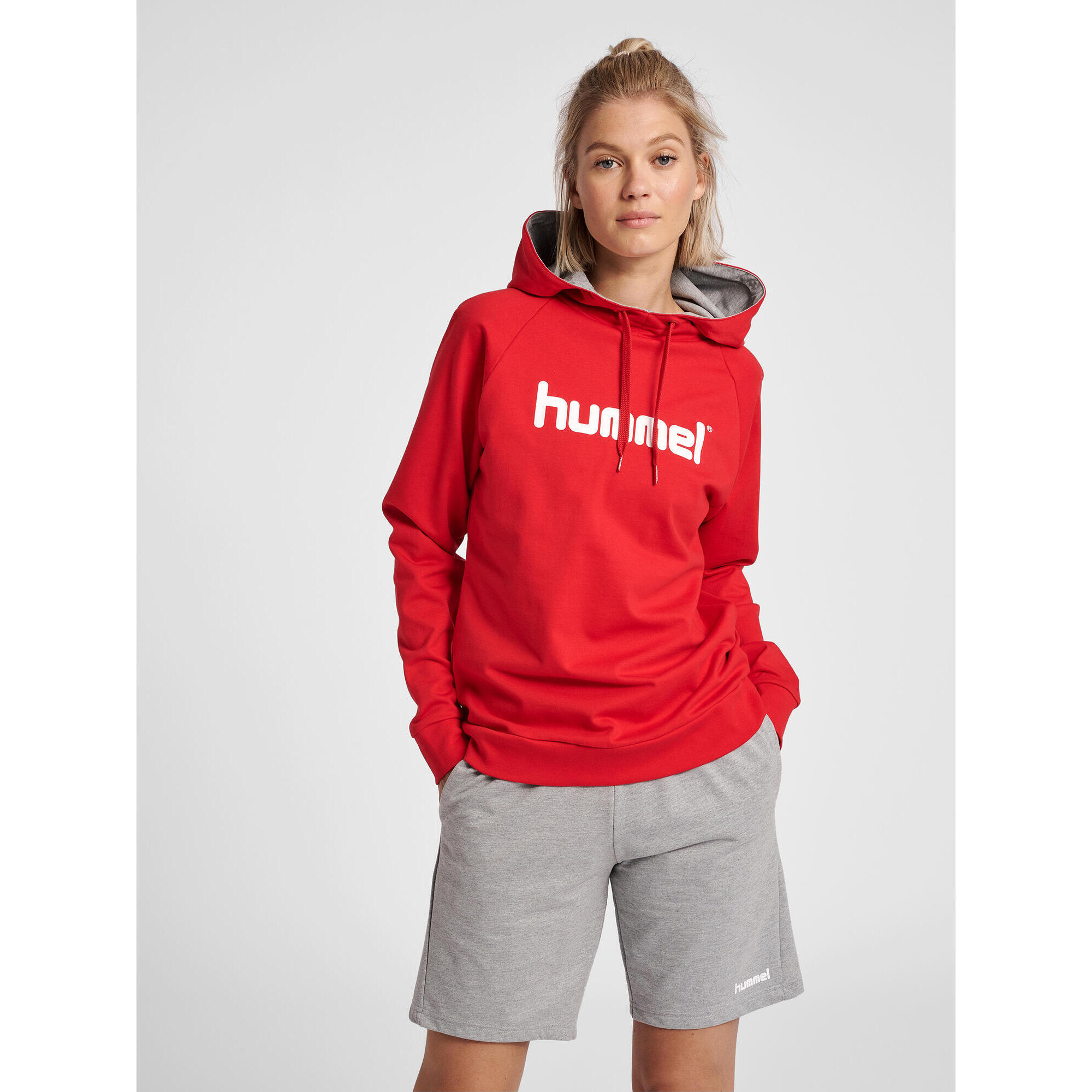 Bluza sportowa z kapturem damska Hummel Go Cotton Logo Hoodie Woman