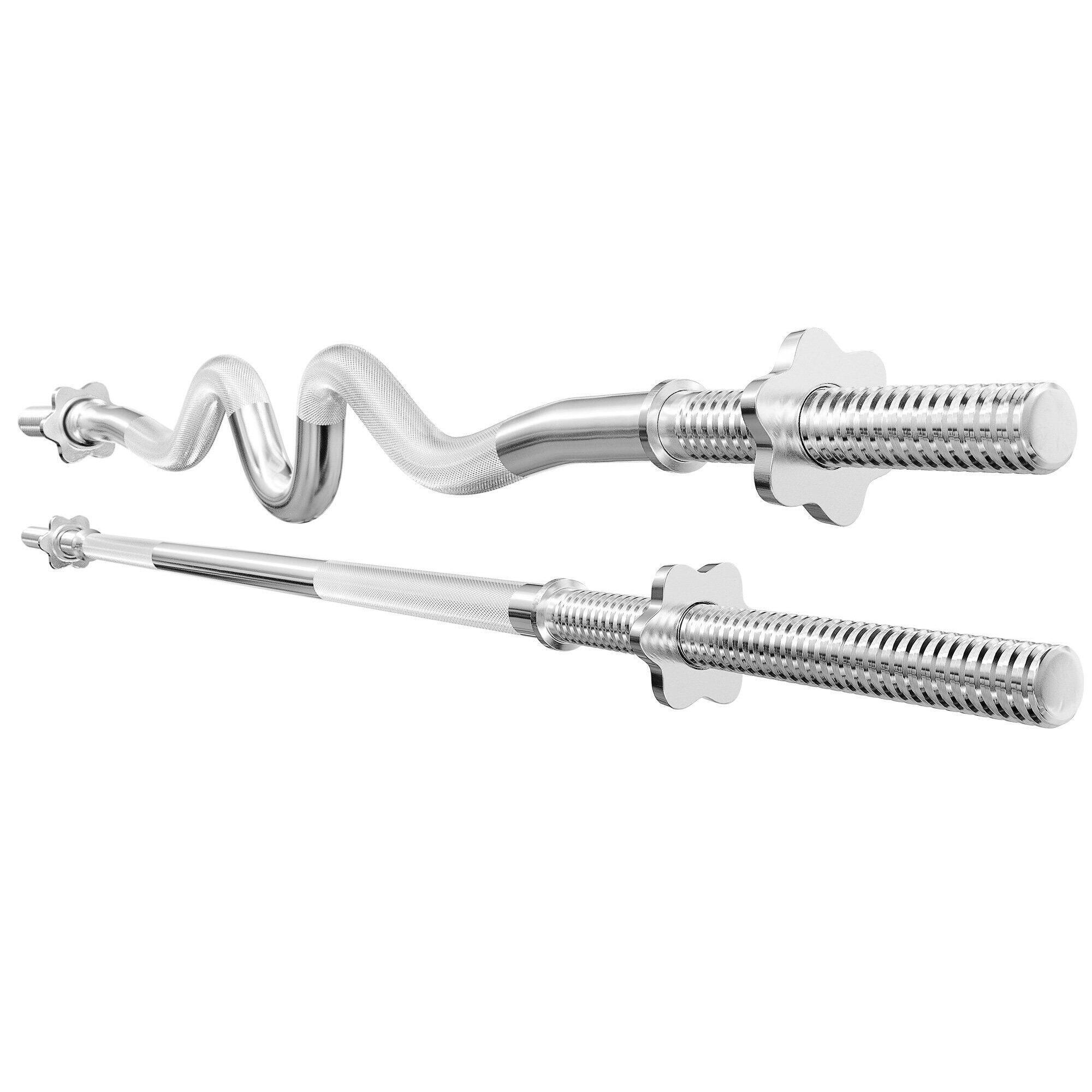 Zestaw gryfów do treningu siłowego Hop-Sport 167cm + 120cm mocno łamany