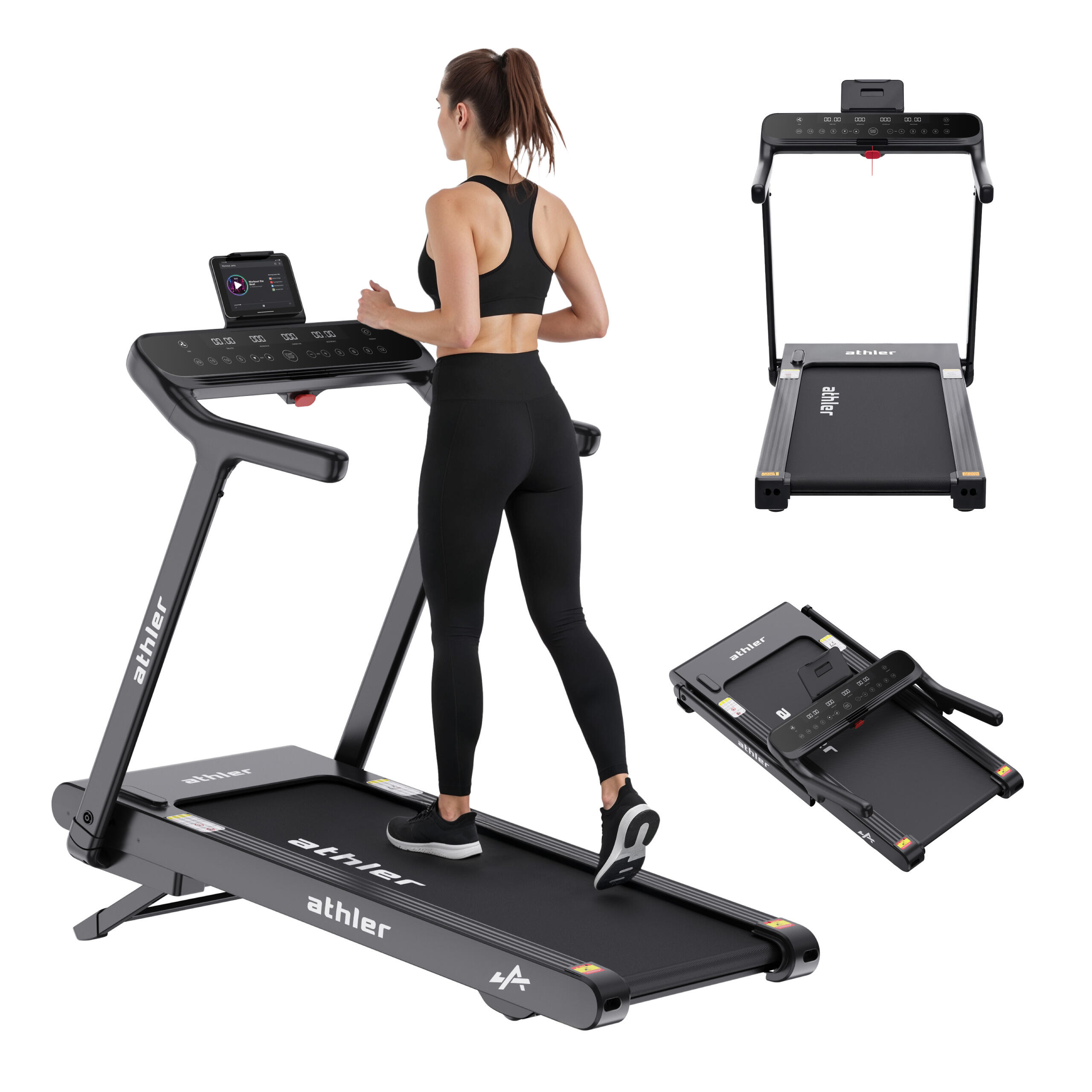Bieżnia Elektryczna, domowa, składana, Fitness, Athler Impala 60, 1-12 km/h