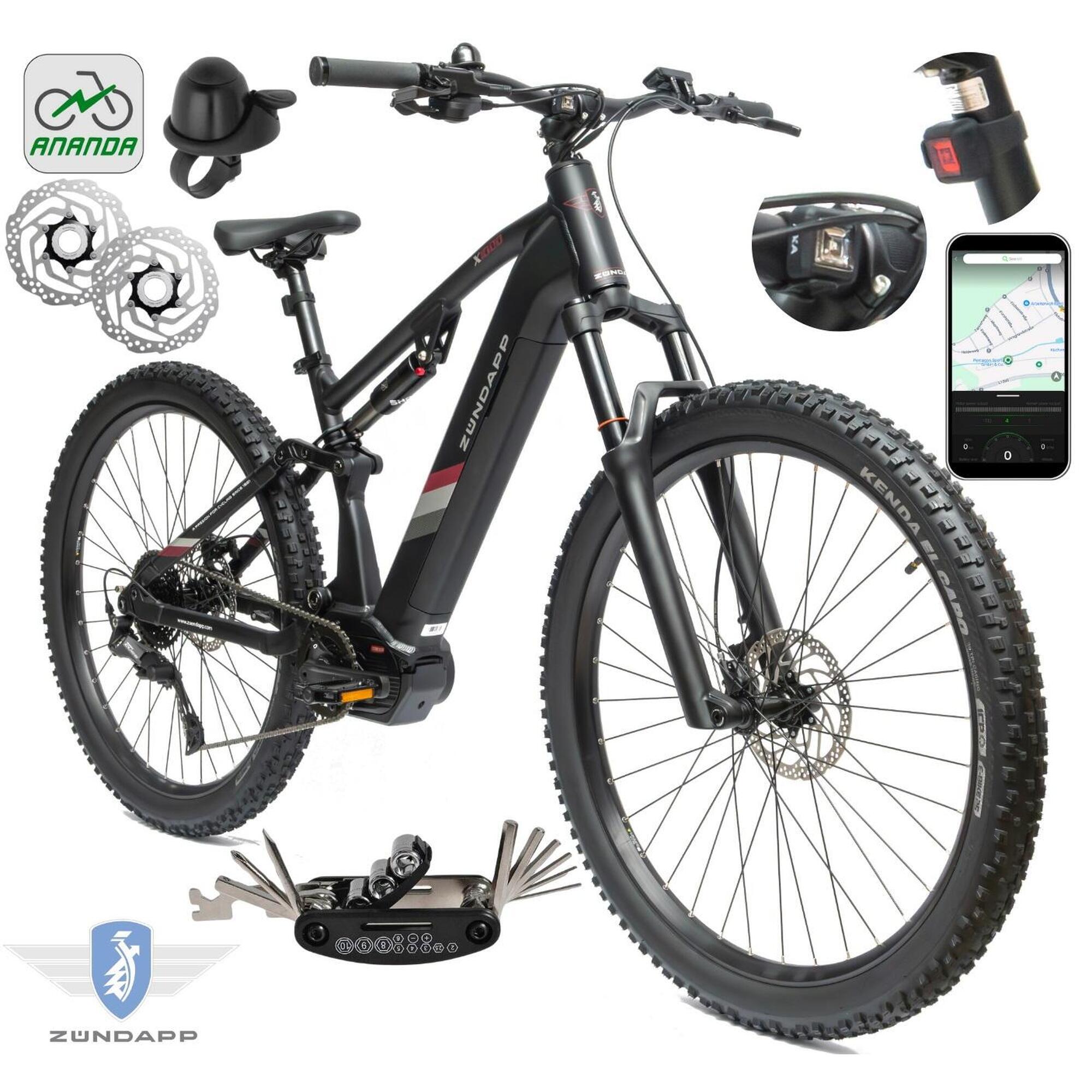 Rower Elektryczny Męski Damski Górski 29" SHIMANO Aplikacja 2025 LCD 110 Nm