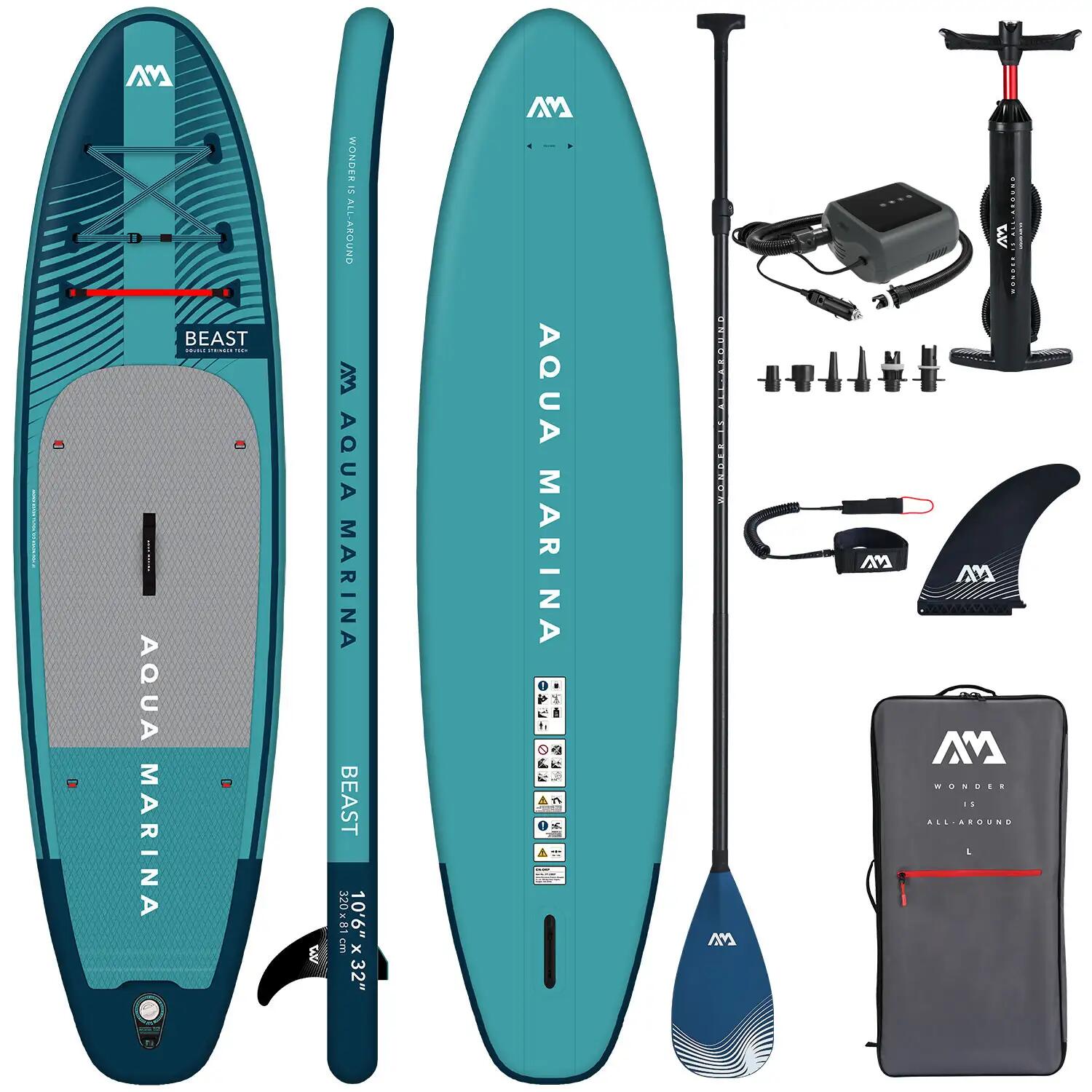 Deska Pompowana SUP Aqua Marina Beast 10'6" + Pompka Elektryczna PBG 6