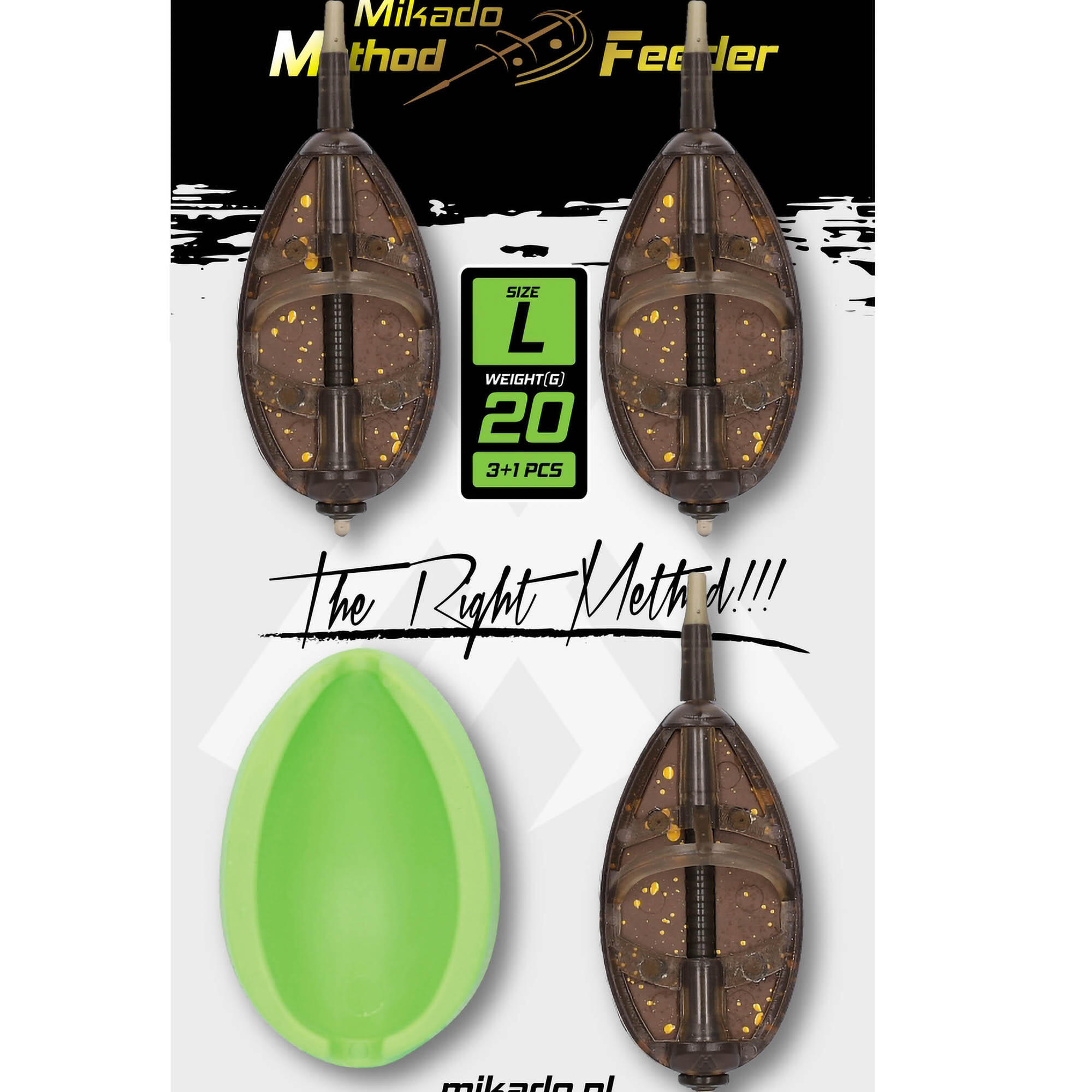 Koszyk Zanętowy Podajnik Method Feeder Mikado ”Douglas” L 3X50G + Foremka