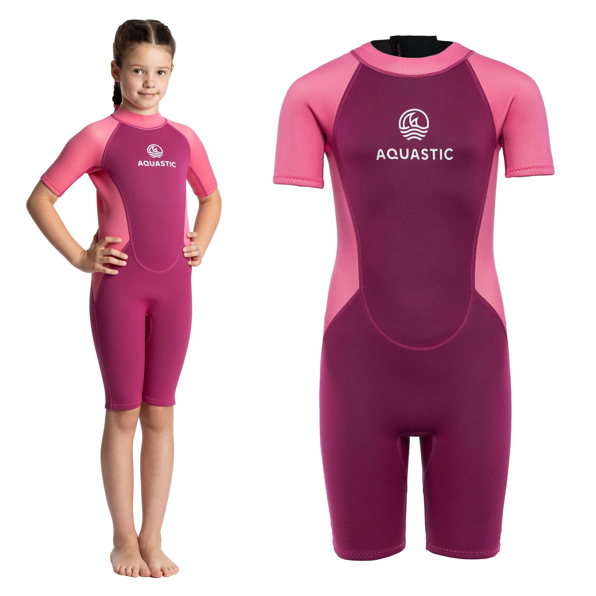 Pianka do pływania dziecięca AQUASTIC Wavey Jrg 2 mm