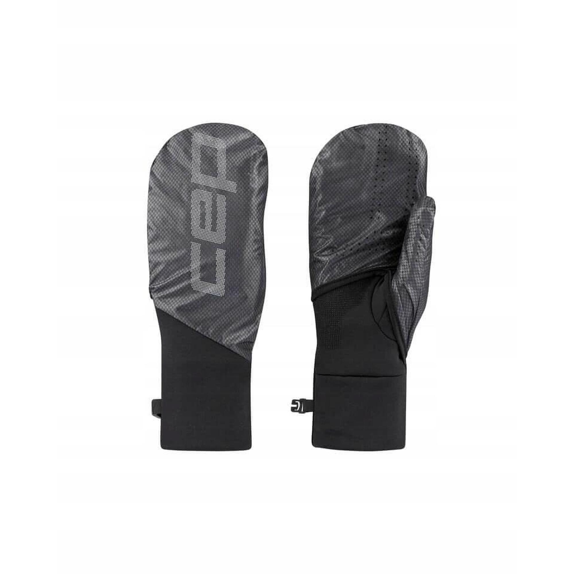 Rękawiczki sportowe ciepłe Pro Run 2w1 unisex czarne Core Run CEP