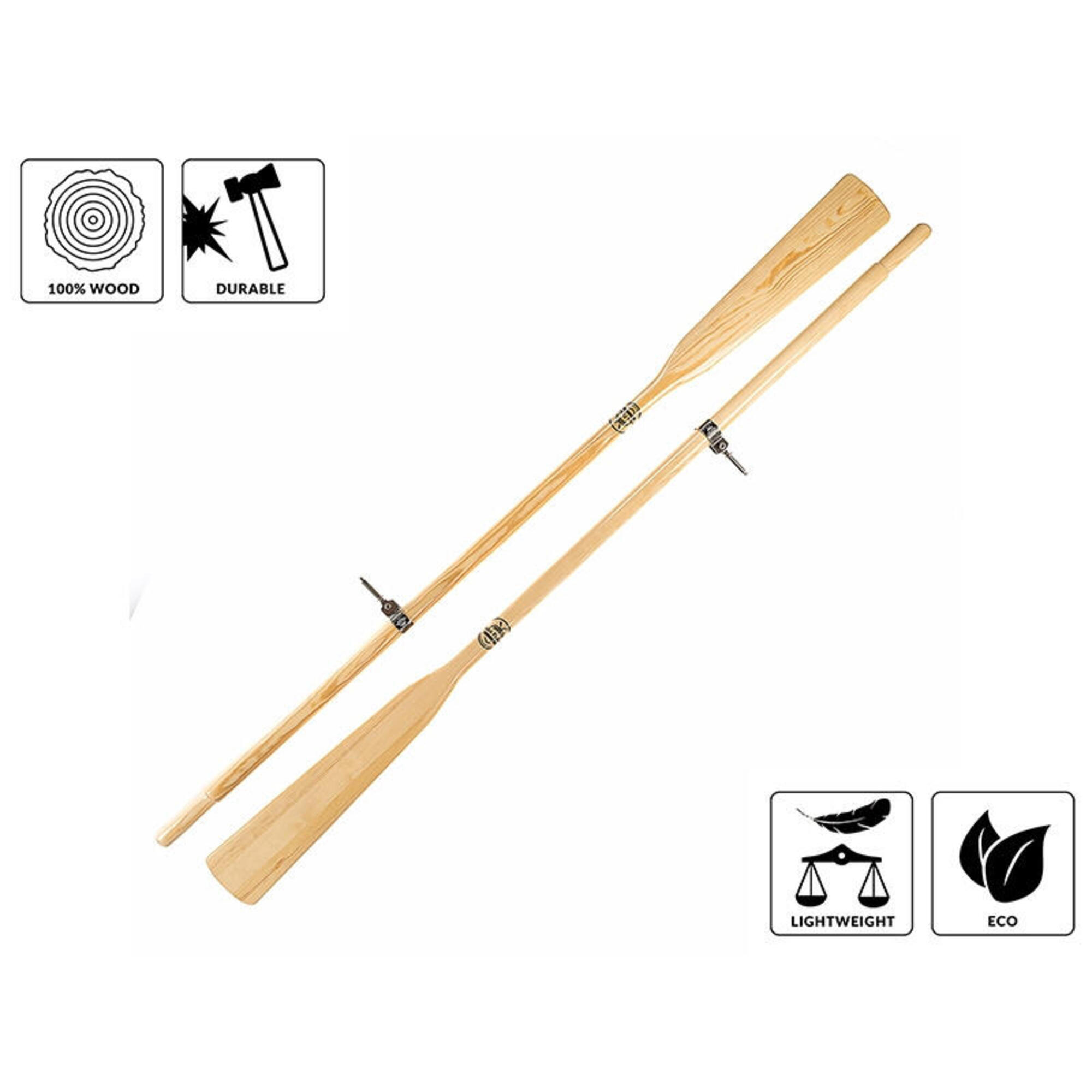 Wiosła do łodzi szalupowe + dulki John Paddle (komplet - 2 sztuki)