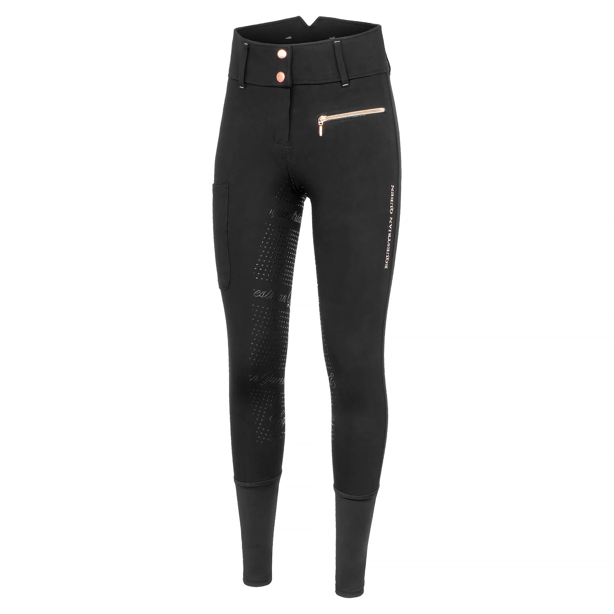 Bryczesy jeździeckie młodzieżowe EQUESTRIAN QUEEN Redbridge pełny lej