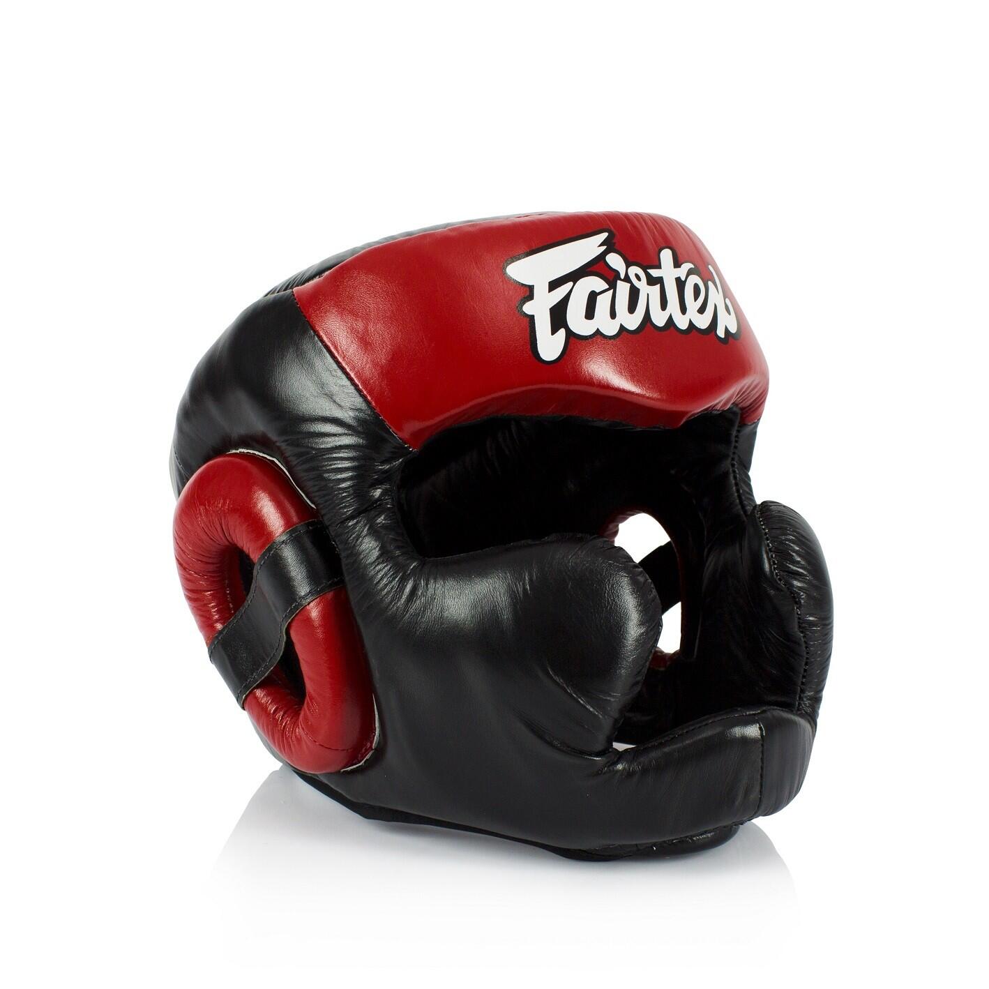 Kask Bokserski Fairtex HG13 Czarny/Czerwony L