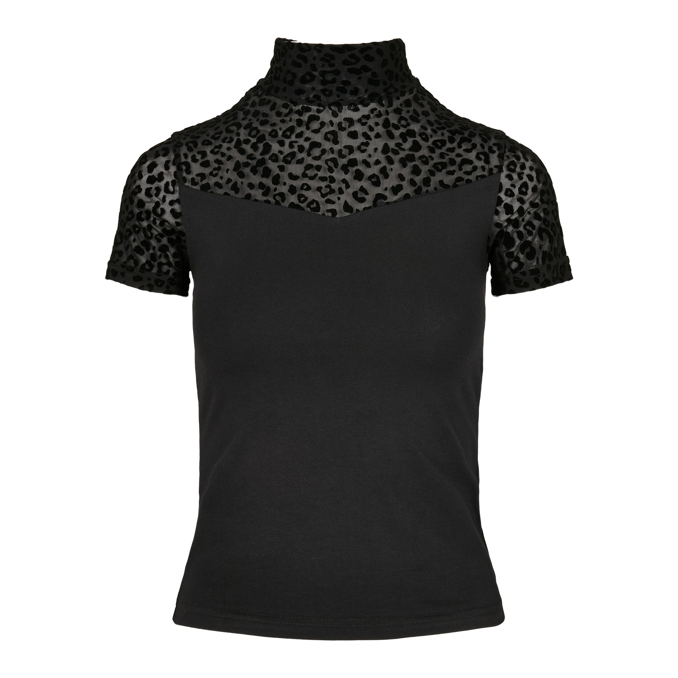 Koszulka damska Urban Classics flock lace turtleneck