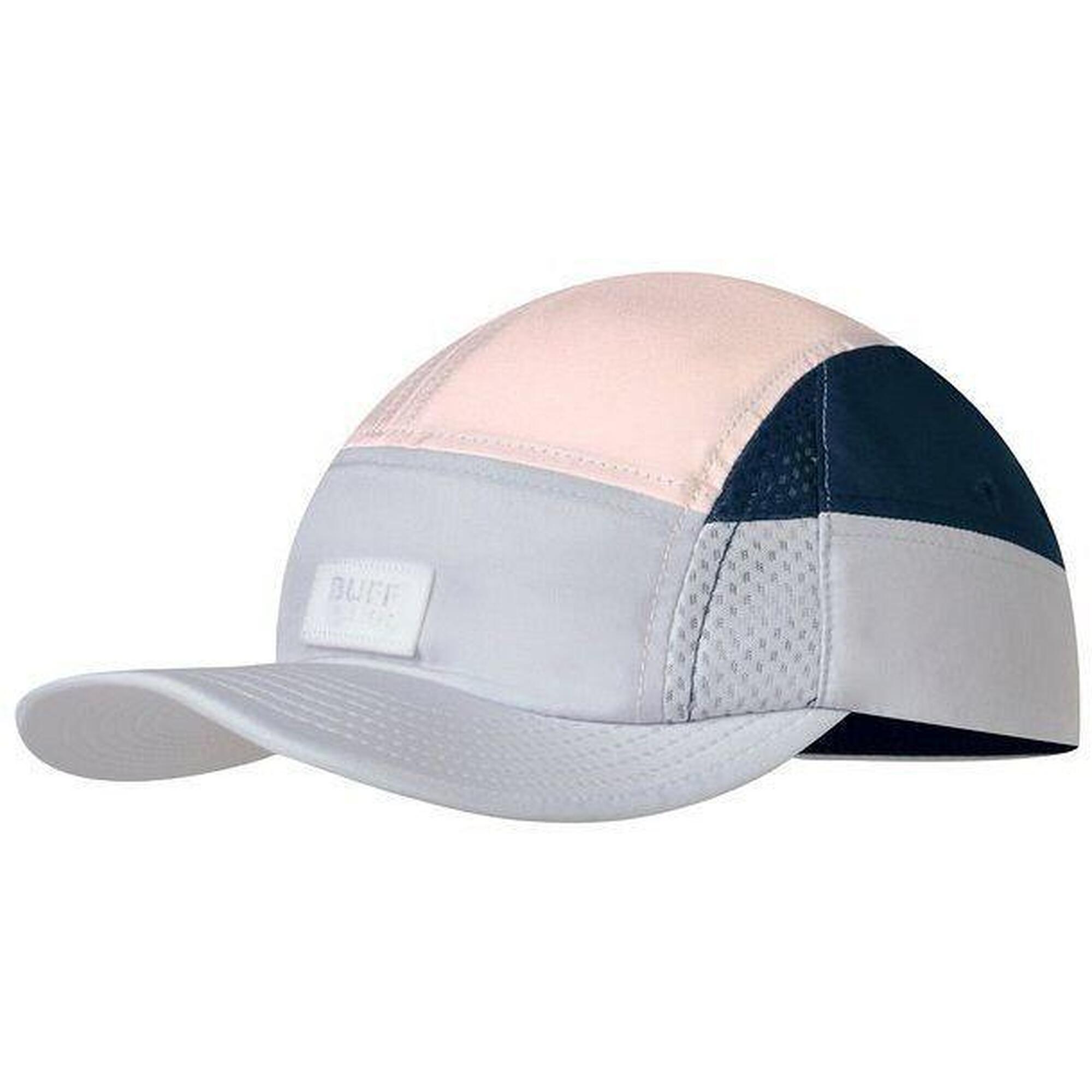 Czapka z daszkiem biegowa unisex Buff 5 Panels Light Grey ochrona UV