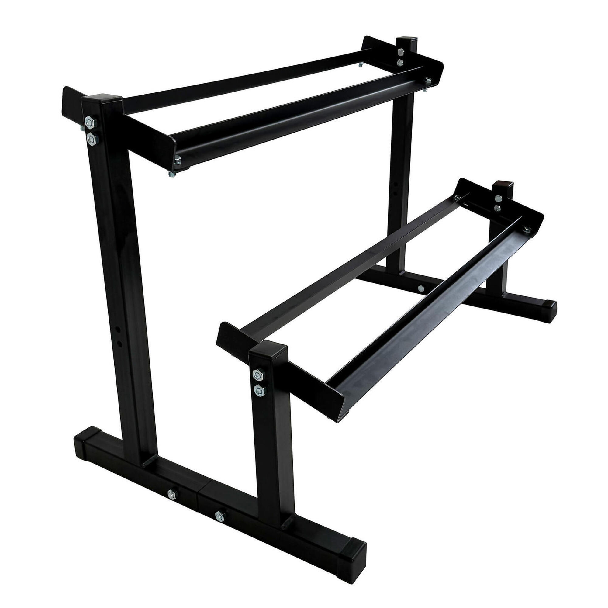 Stojak na hantle 2-poziomowy Step UNDERFIT regulowana szerokość 350 kg