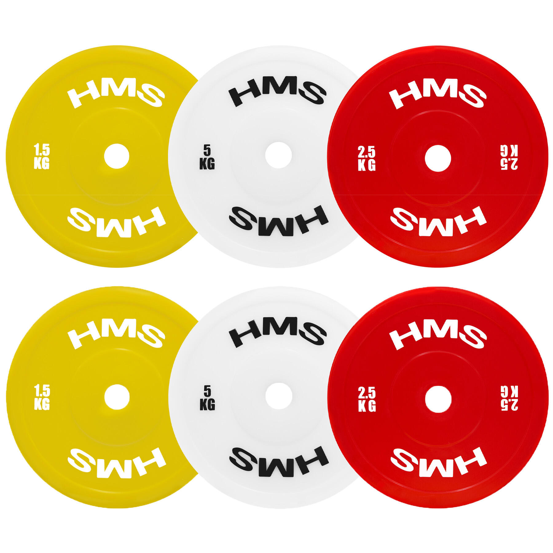 Zestaw technicznych talerzy olimpijskich TPP 2 x 1.5 - 5 Kg (18 Kg) HMS
