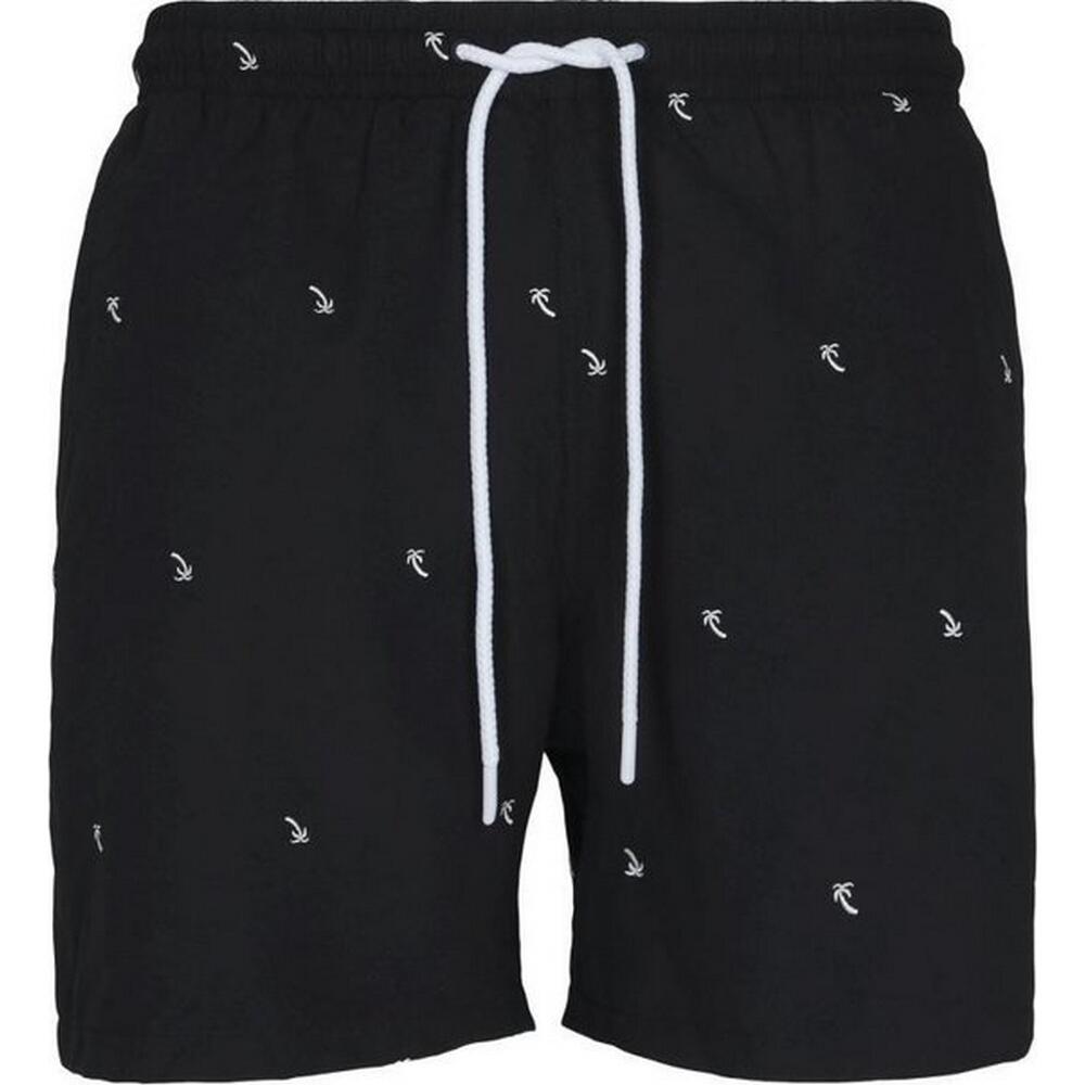 Męskie Spodenki Kąpielowe Z Haftem Drzewa Palmowego