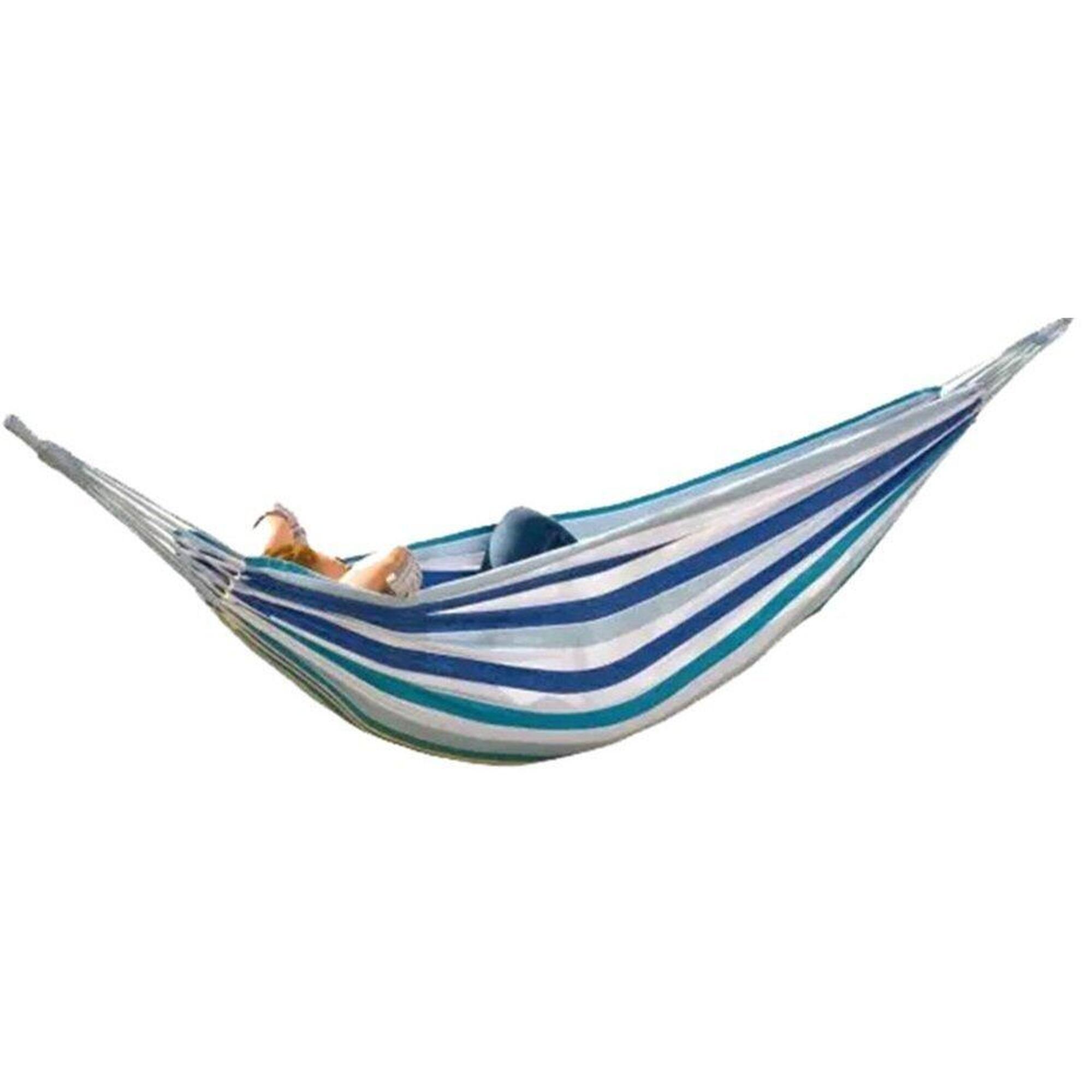 Hamak ogrodowy 2 osobowy XXL 250x150 cm niebieski 1021171