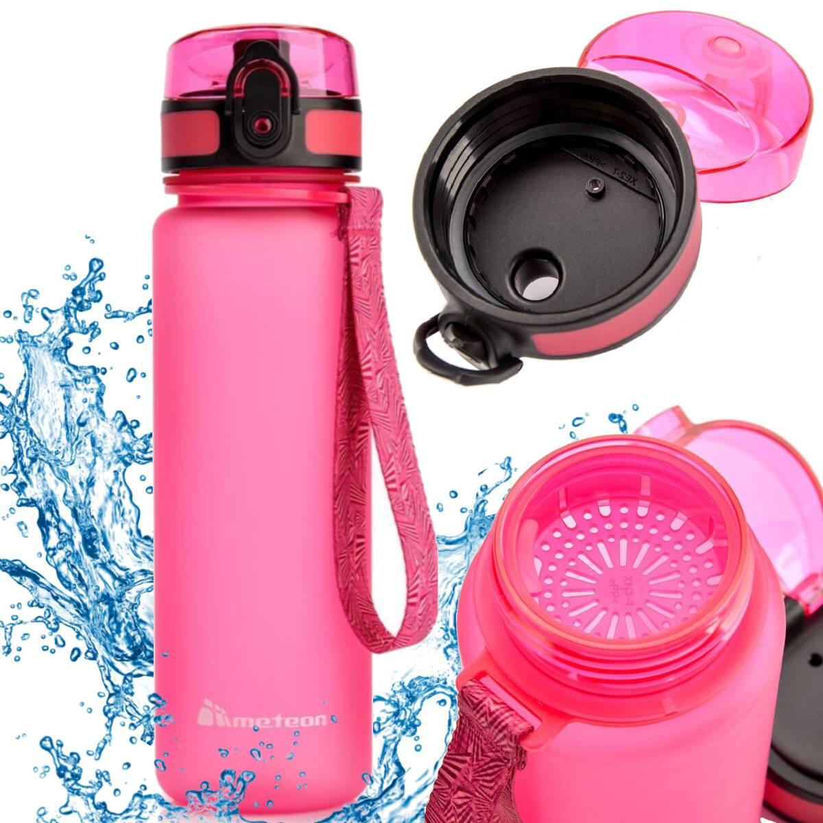 Bidon sportowy butelka na wodę Meteor 500 ml tritanowy szczelny z sitkiem