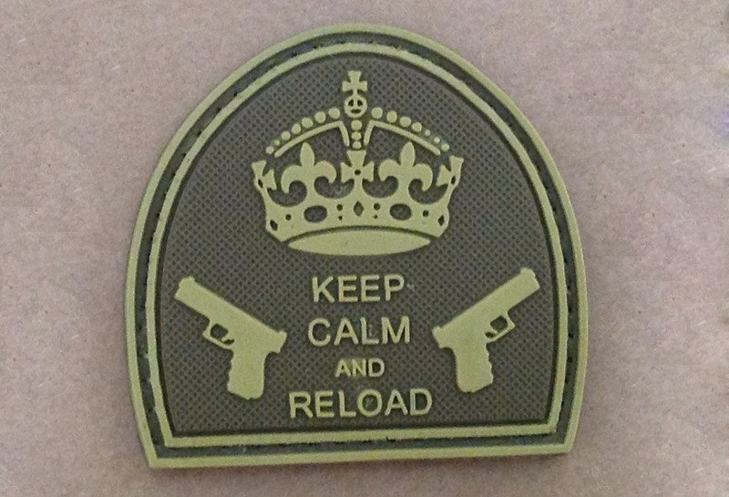 Naszywka - Keep Calm And Reload - Tan (GFT-30-004711)