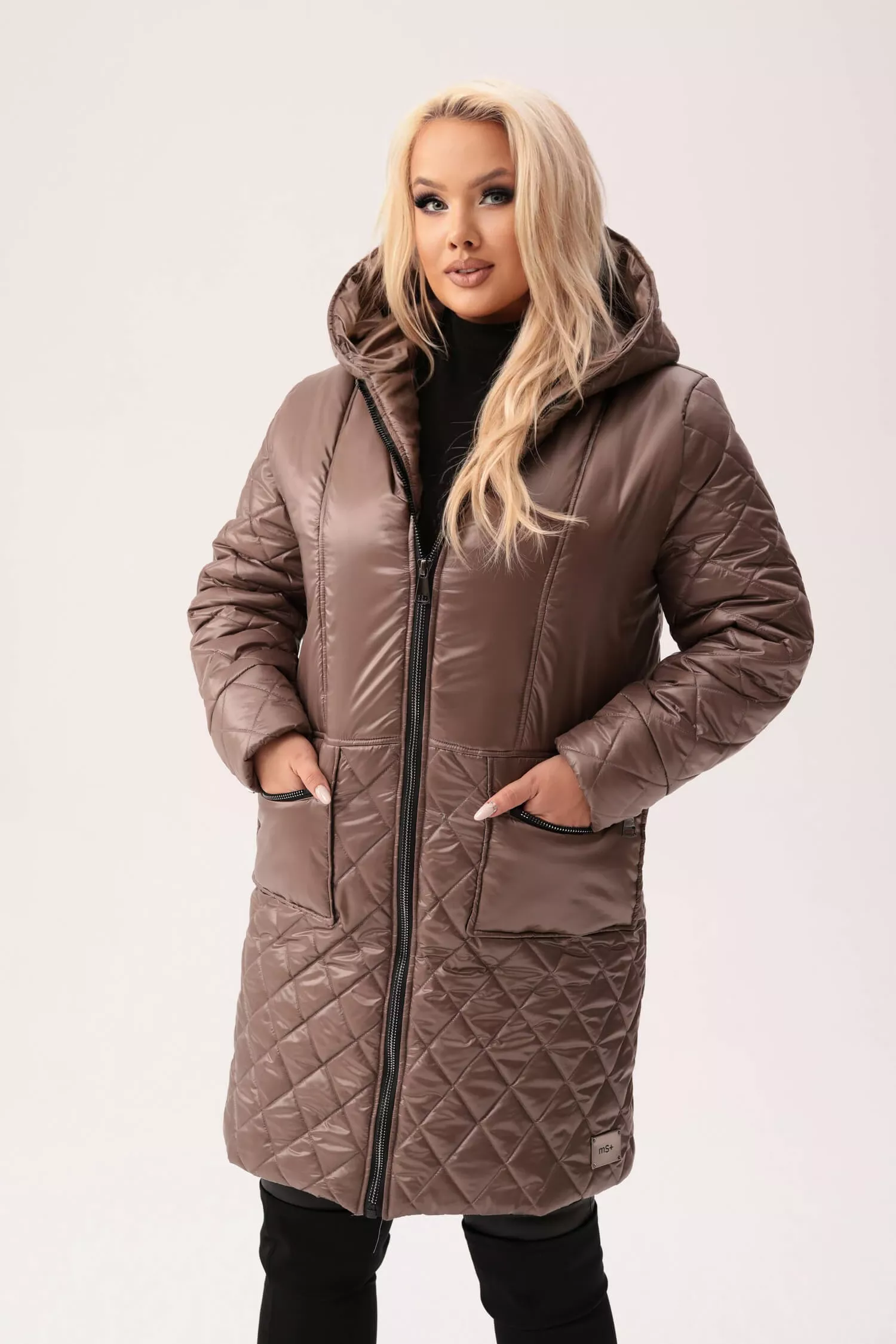 Beżowa pikowana kurtka Rio - styl i ciepło na każdą pogodę PLUS SIZE XXL OVERSIZE JESIEŃ ZIMA