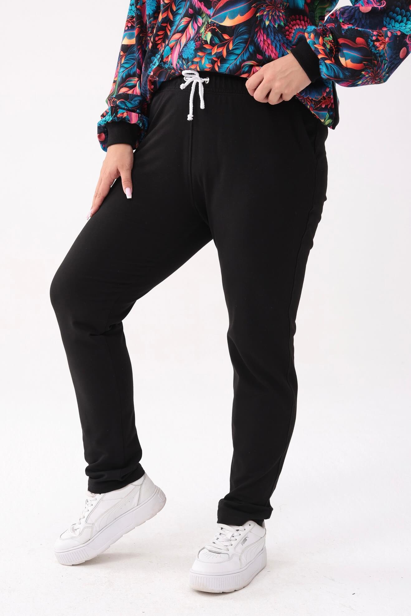 Czarne spodnie dresowe Klara XXL OVERSIZE JESIEŃ