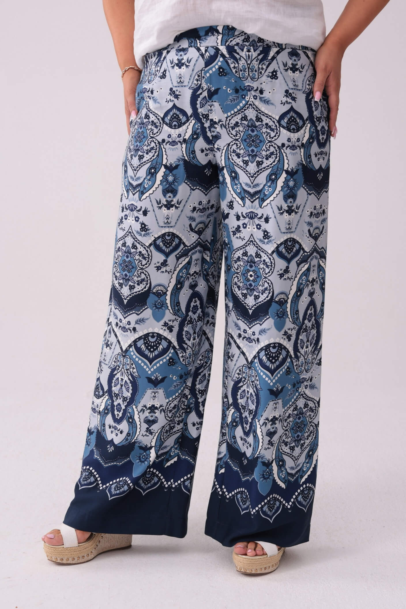 Satynowe spodnie Marina PLUS SIZE OVERSIZE XXL