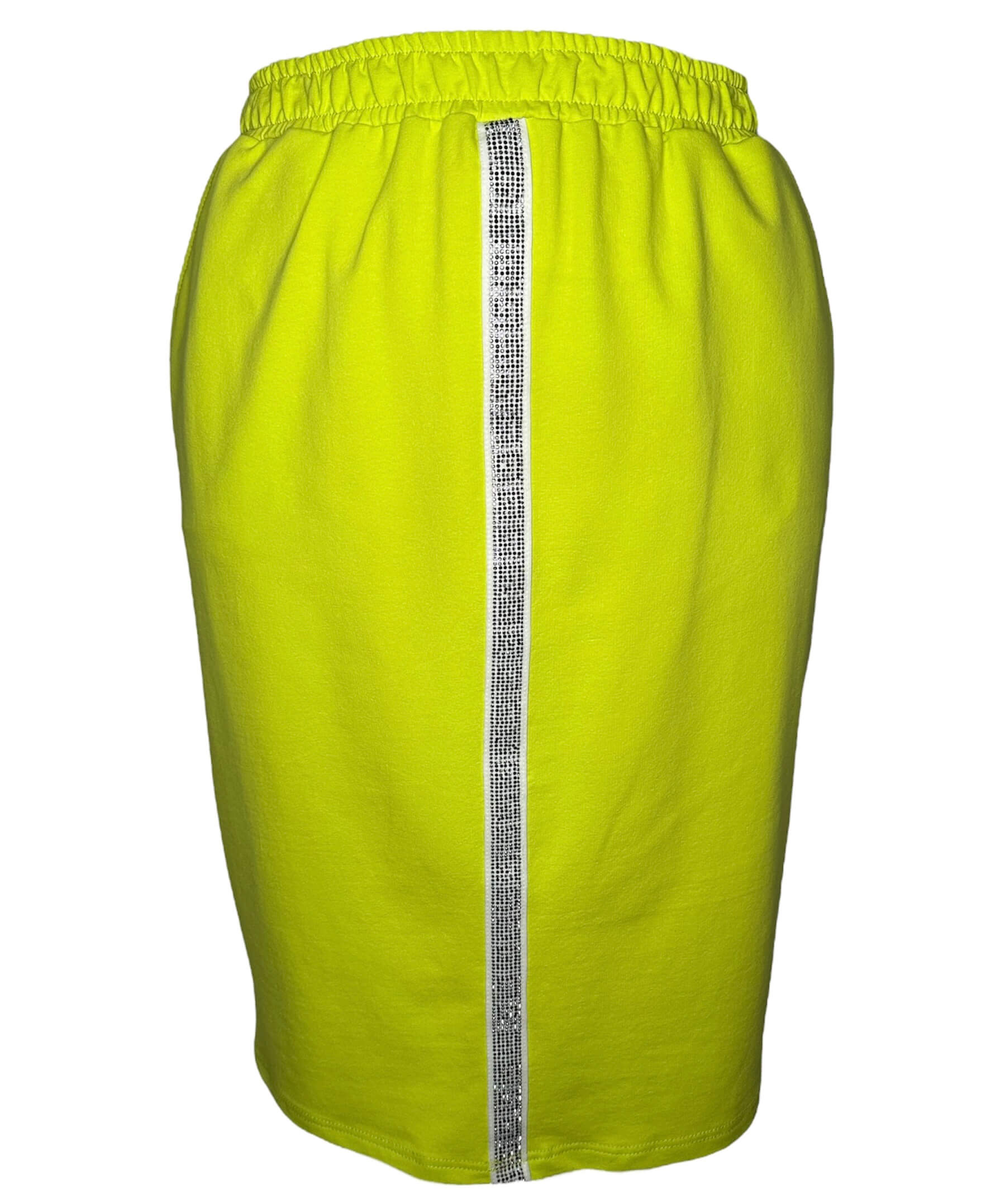 Limonkowa dresowa spódnica Bea na gumce OSTATNIE SZTUKI PLUS SIZE XXL