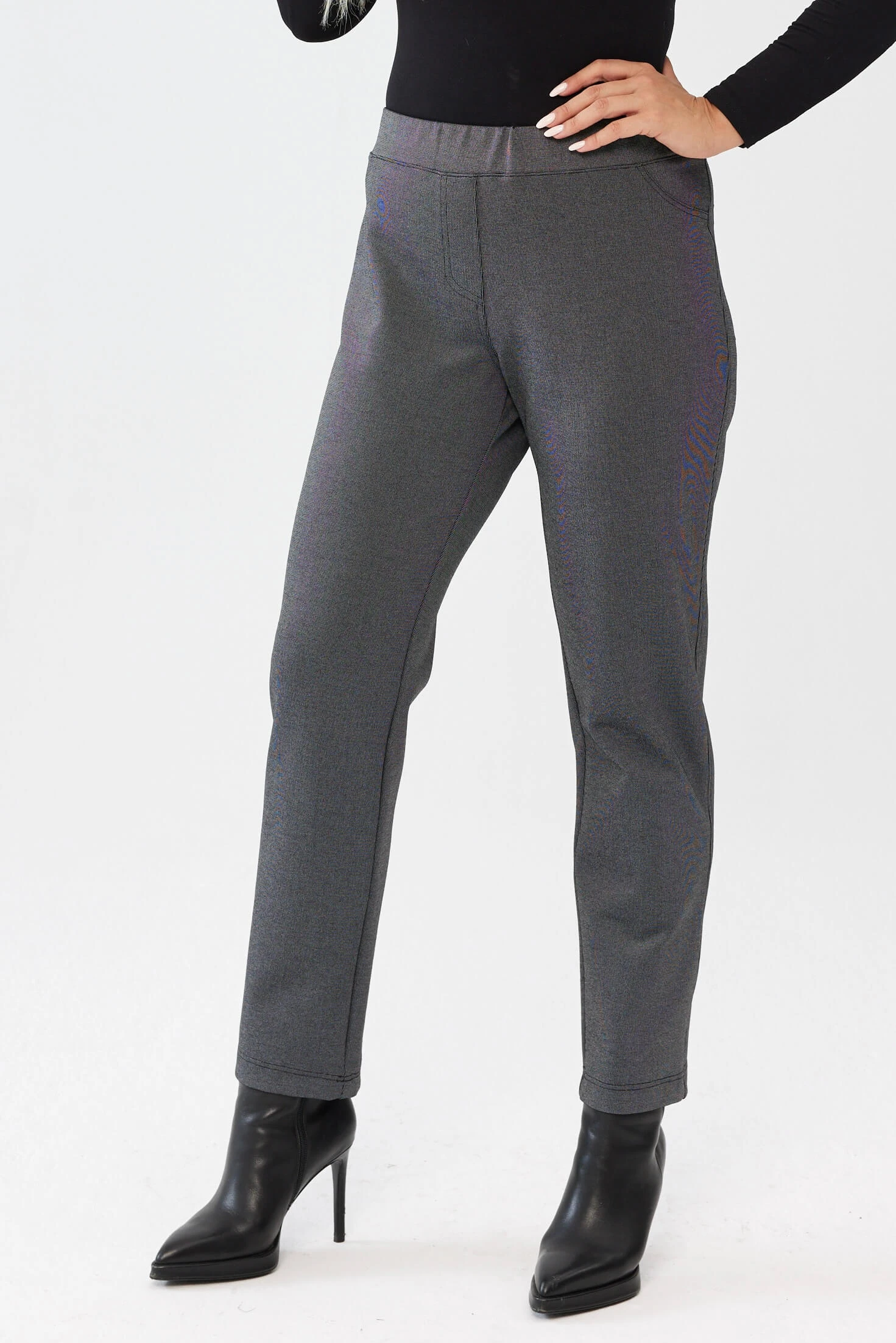 Spodnie Liora w odcieniach szarości - elegancja i komfort w jednym PLUS SIZE XXL OVERSIZE JESIEŃ