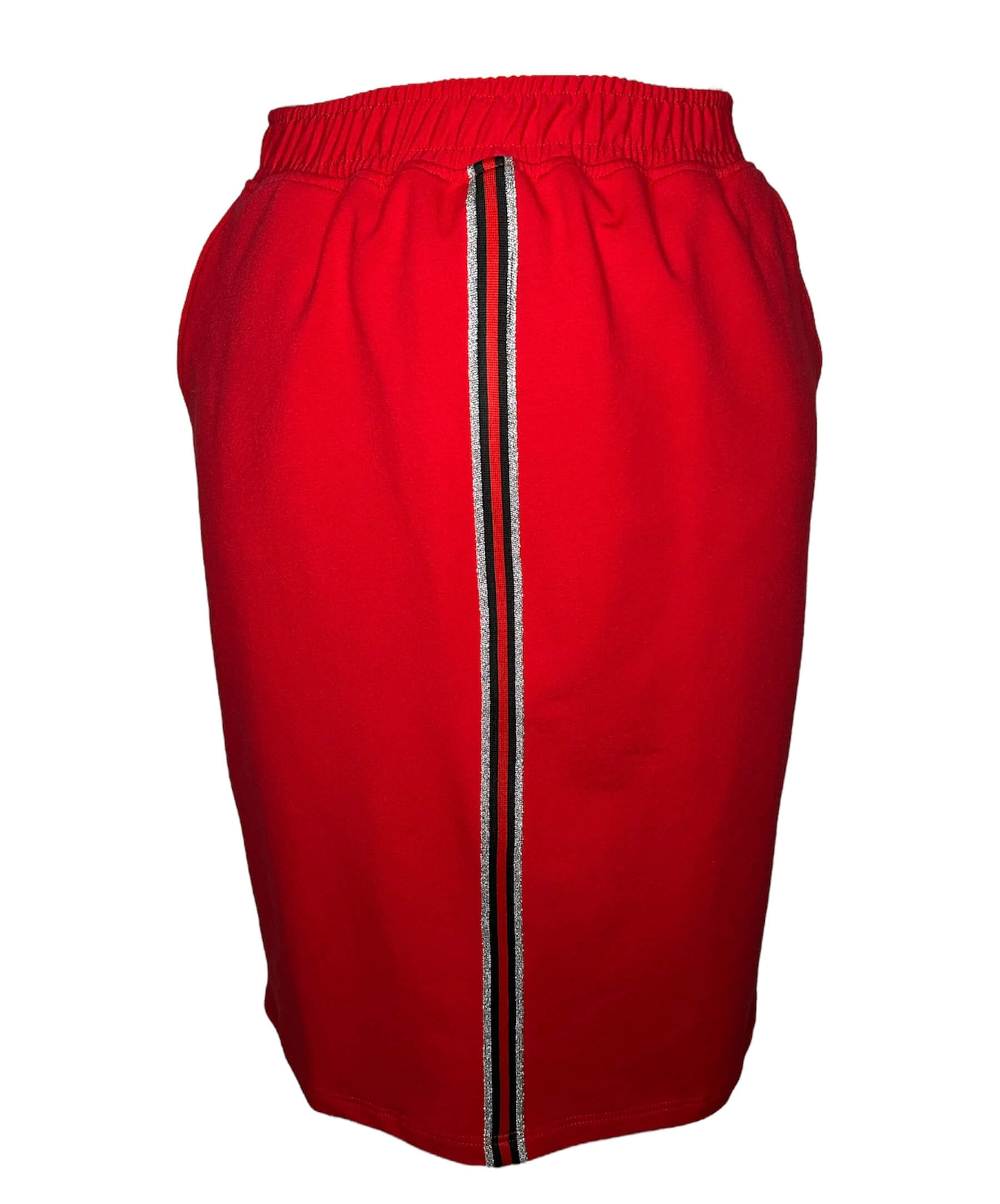 Czerwona dresowa spódnica Bea na gumce OSTATNIE SZTUKI PLUS SIZE XXL