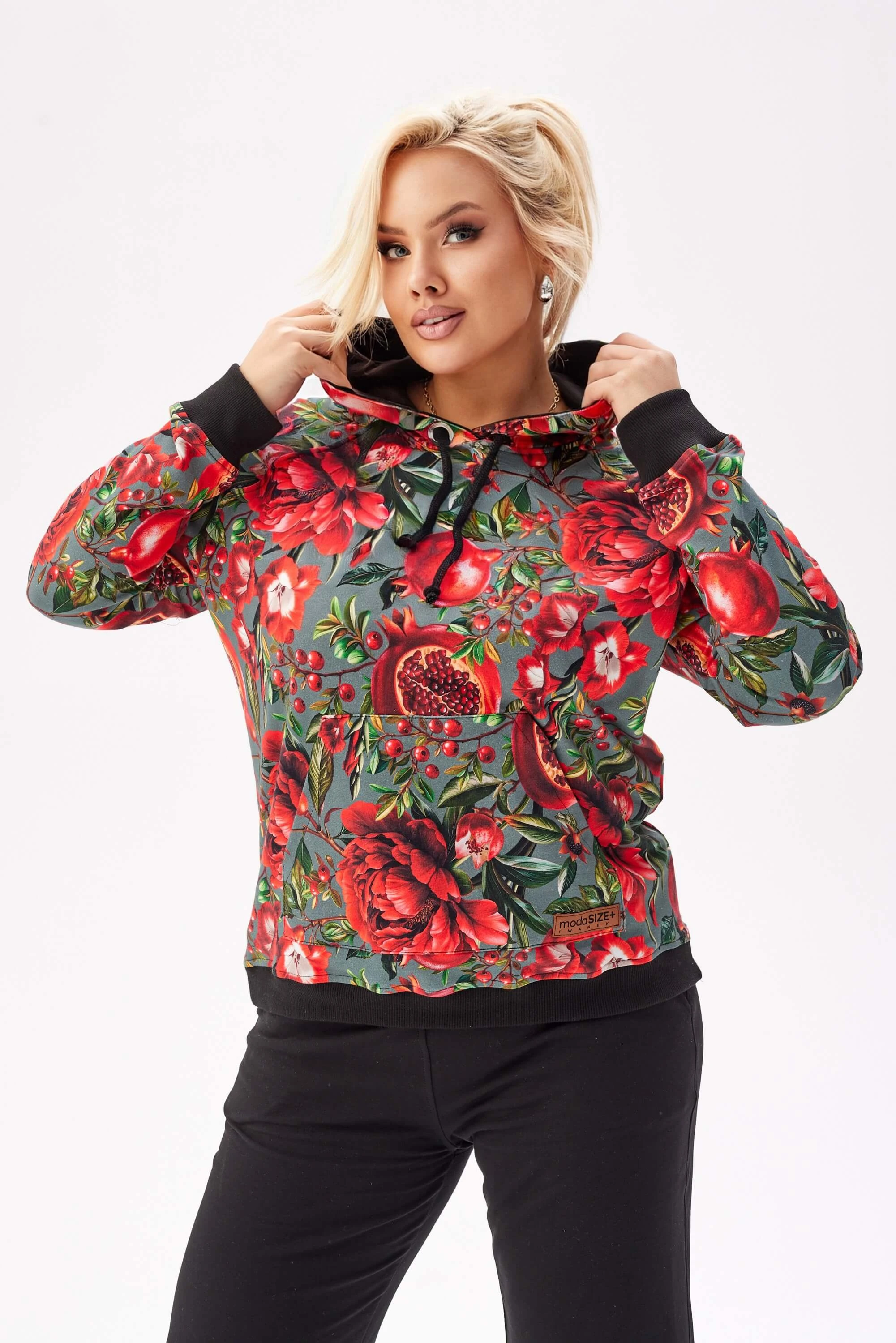 Dresowa bluza Karolina z kolorowym printem PLUS SIZE XXL JESIEŃ