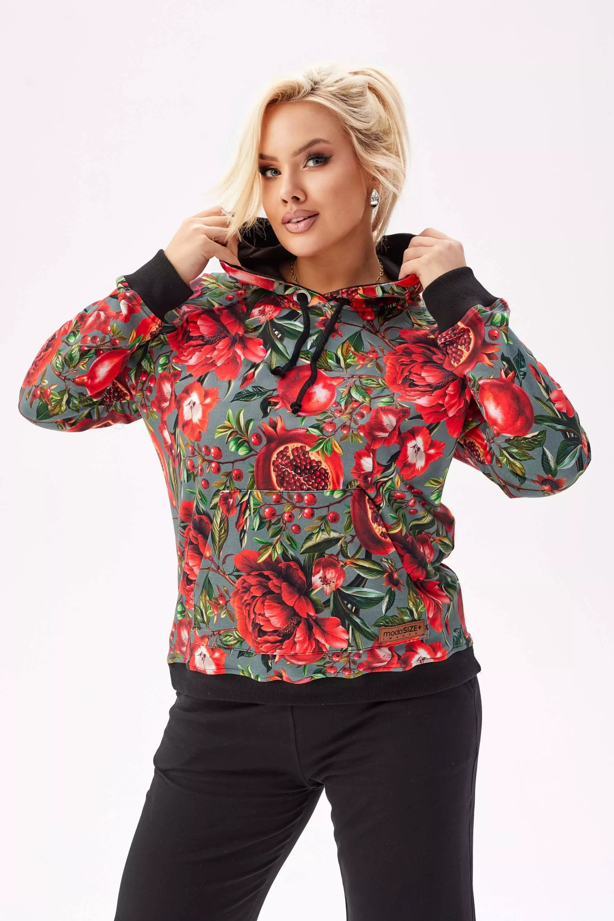 Dresowa bluza Karolina z kolorowym printem PLUS SIZE XXL JESIEŃ