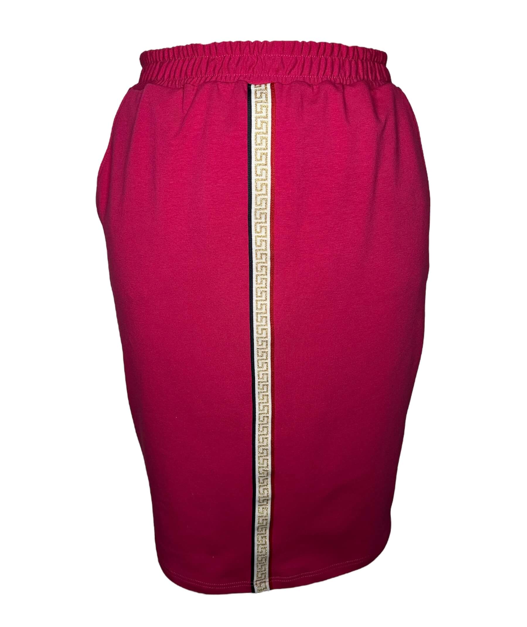 Różowa dresowa spódnica Bea na gumce OSTATNIE SZTUKI PLUS SIZE XXL