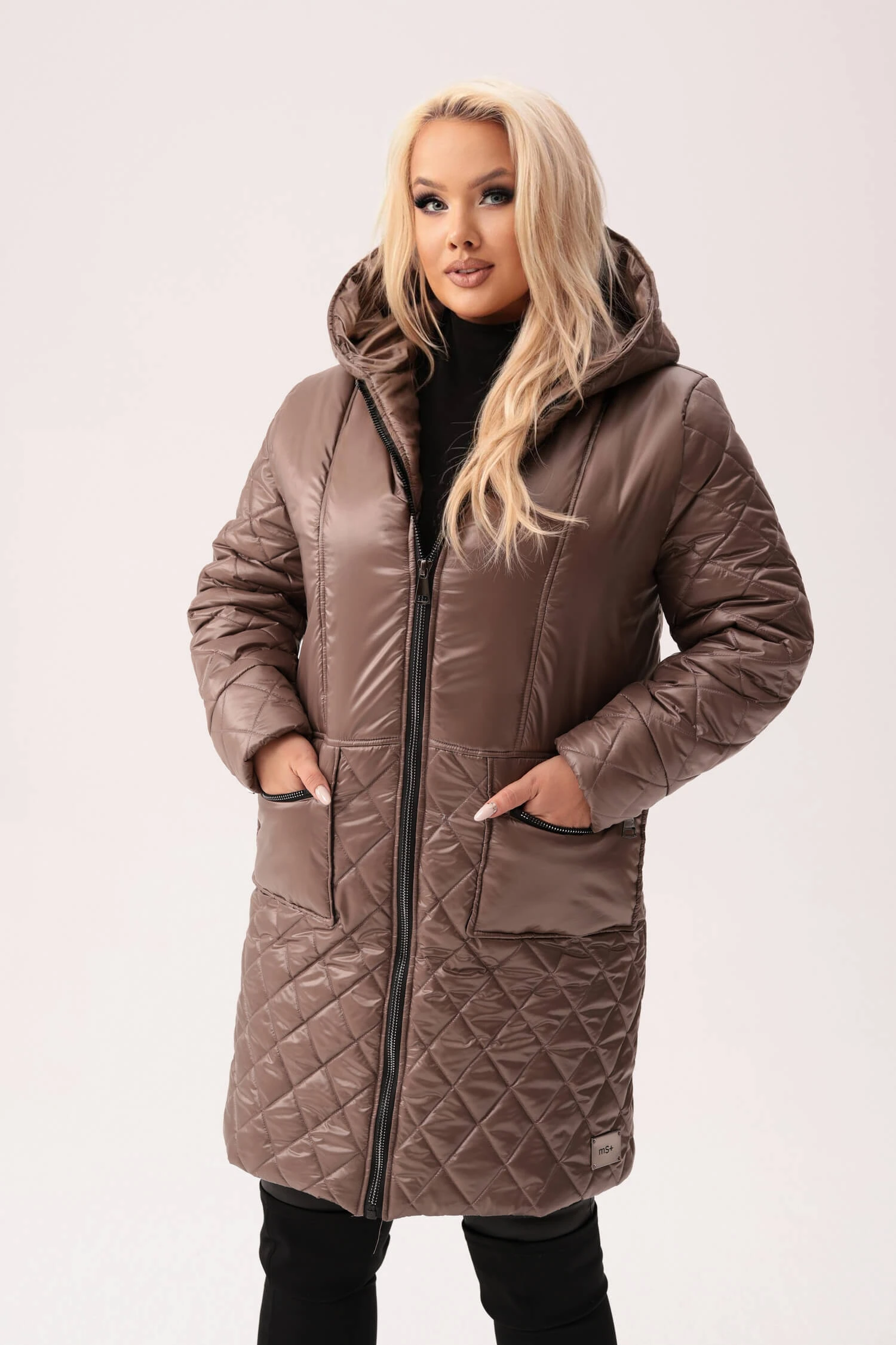 Beżowa pikowana kurtka Rio - styl i ciepło na każdą pogodę PLUS SIZE XXL OVERSIZE JESIEŃ ZIMA